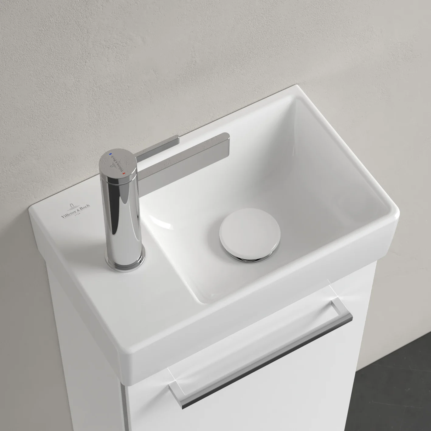 Villeroy & Boch Avento Handwaschbecken 36 x 22 cm, Becken rechts, ohne Überlauf