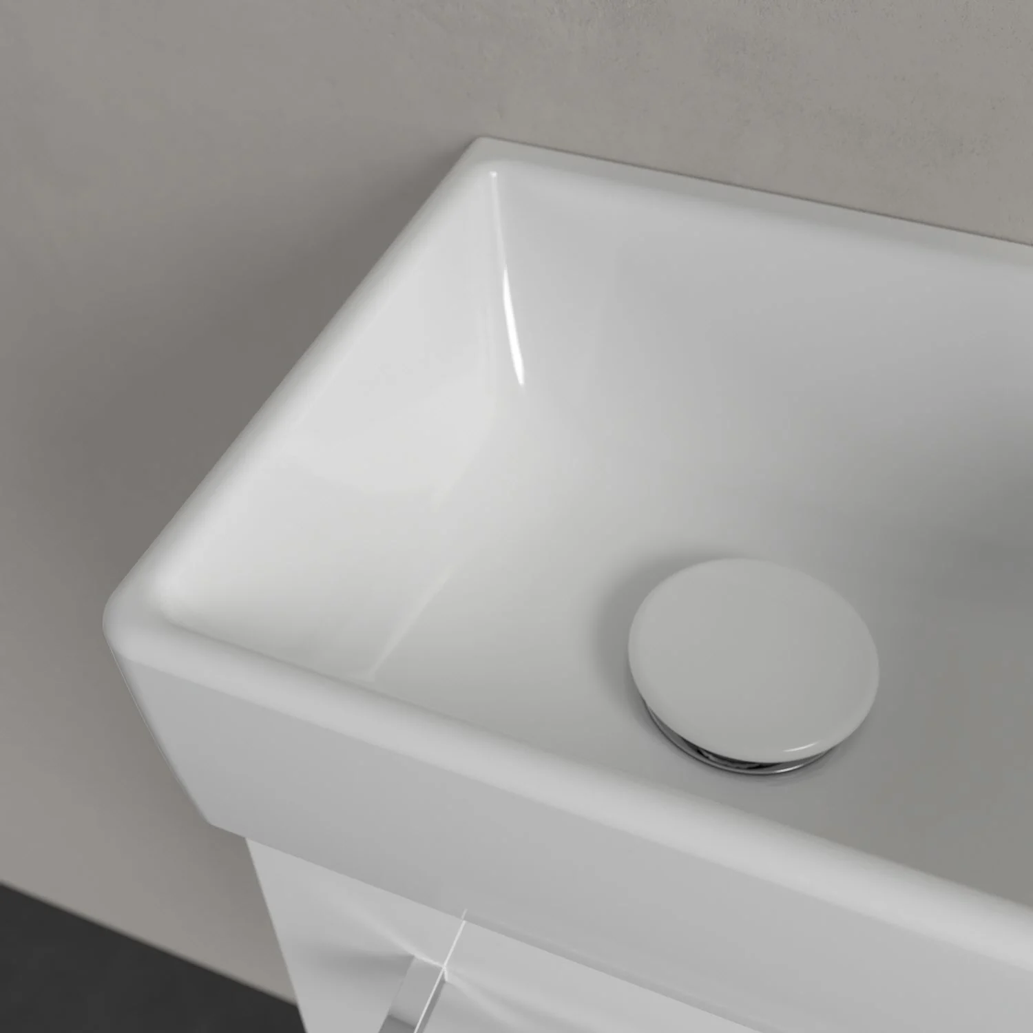 Zbliżenie umywalki bez baterii, Villeroy & Boch