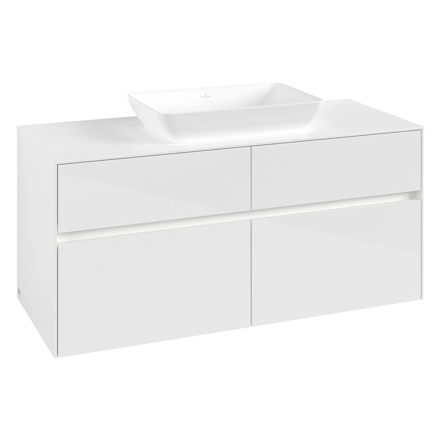 Villeroy & Boch Collaro Waschtischunterschrank 120 x 50 cm, mit 4 Auszügen und LED-Beleuchtung für Venticello Waschtisch Bild 2
