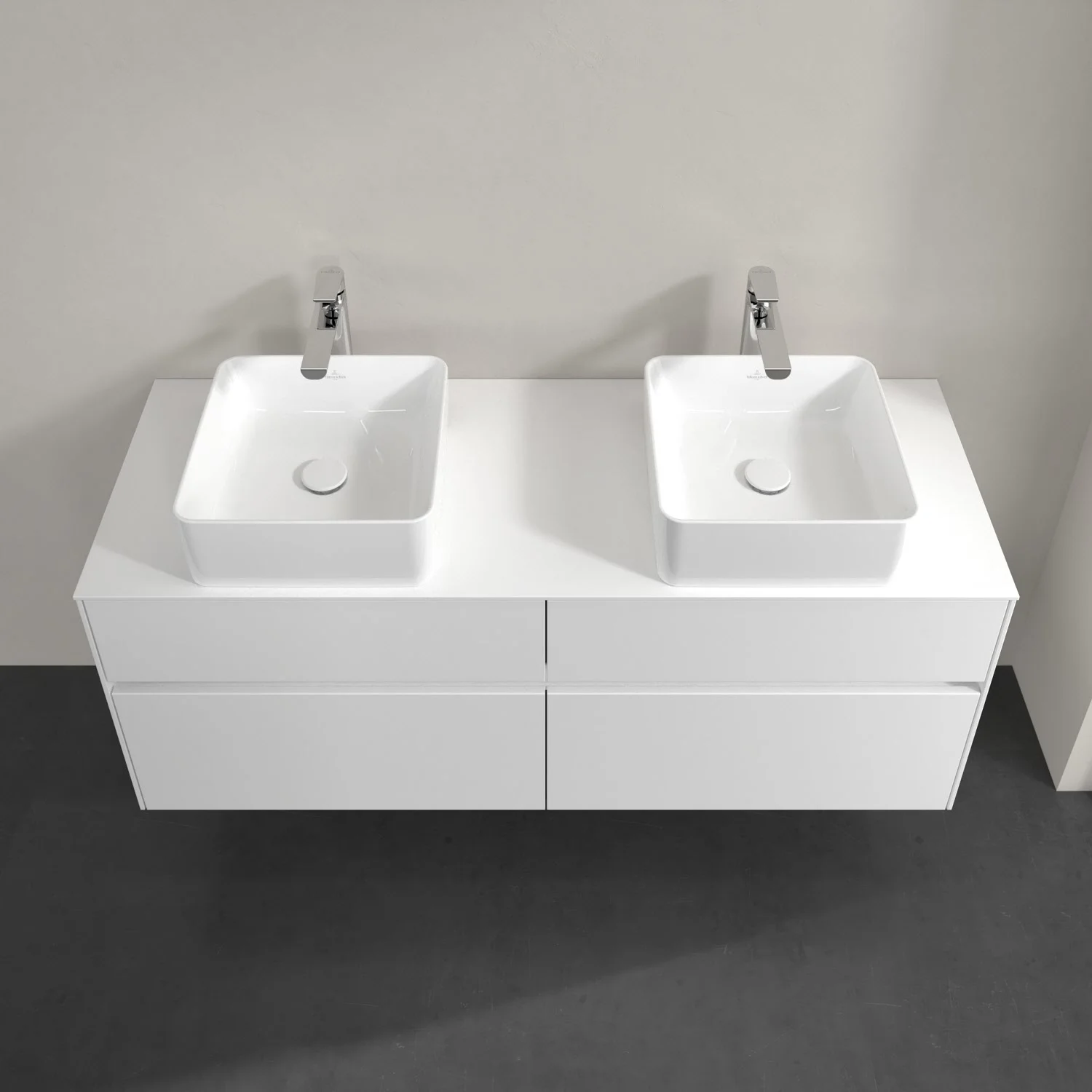 Villeroy & Boch Collaro Waschtischunterschrank 140 x 54,8 cm mit 4 Auszügen, für  WT beidseitig Bild 4