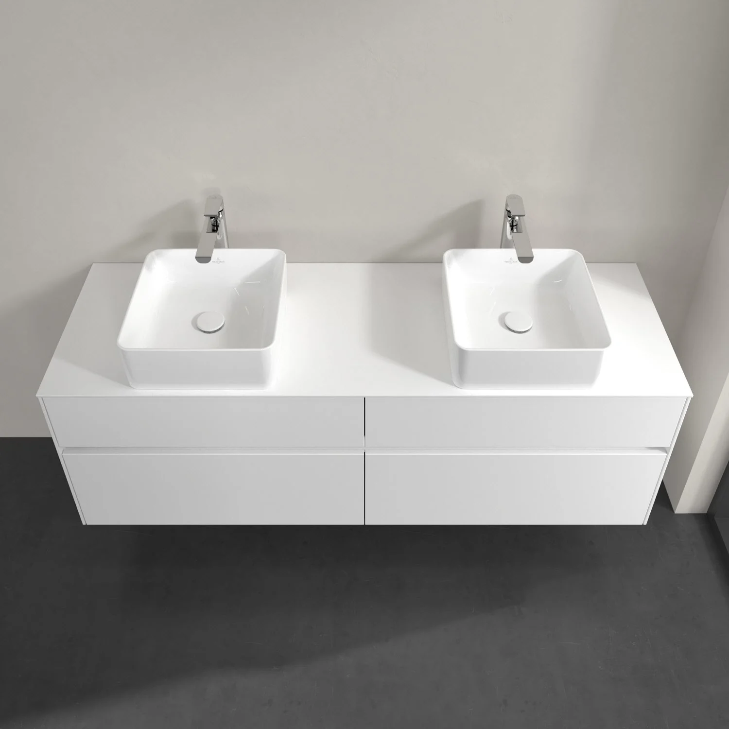 Villeroy & Boch Collaro Waschtischunterschrank 160 x 54,8 cm mit 4 Auszügen, für WT beidseitig Bild 4