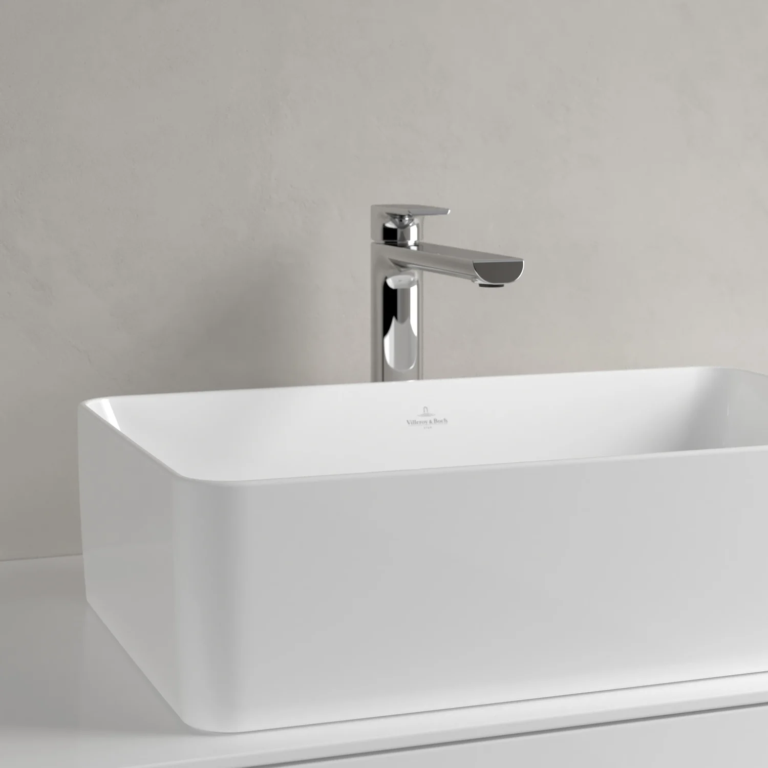 Villeroy & Boch Collaro Aufsatzwaschtisch 56 cm eckig ohne Überlauf, ohne Hahnloch Bild 4
