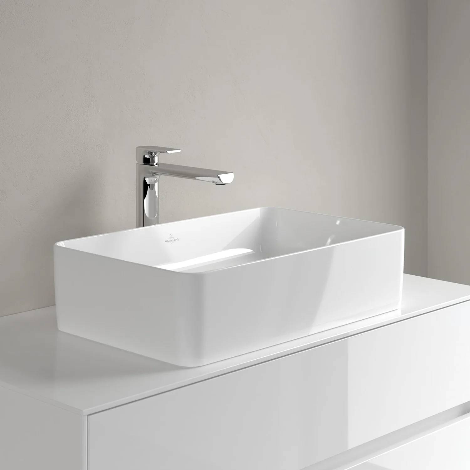 Villeroy & Boch Collaro Aufsatzwaschtisch 56 cm eckig ohne Überlauf, ohne Hahnloch Bild 7