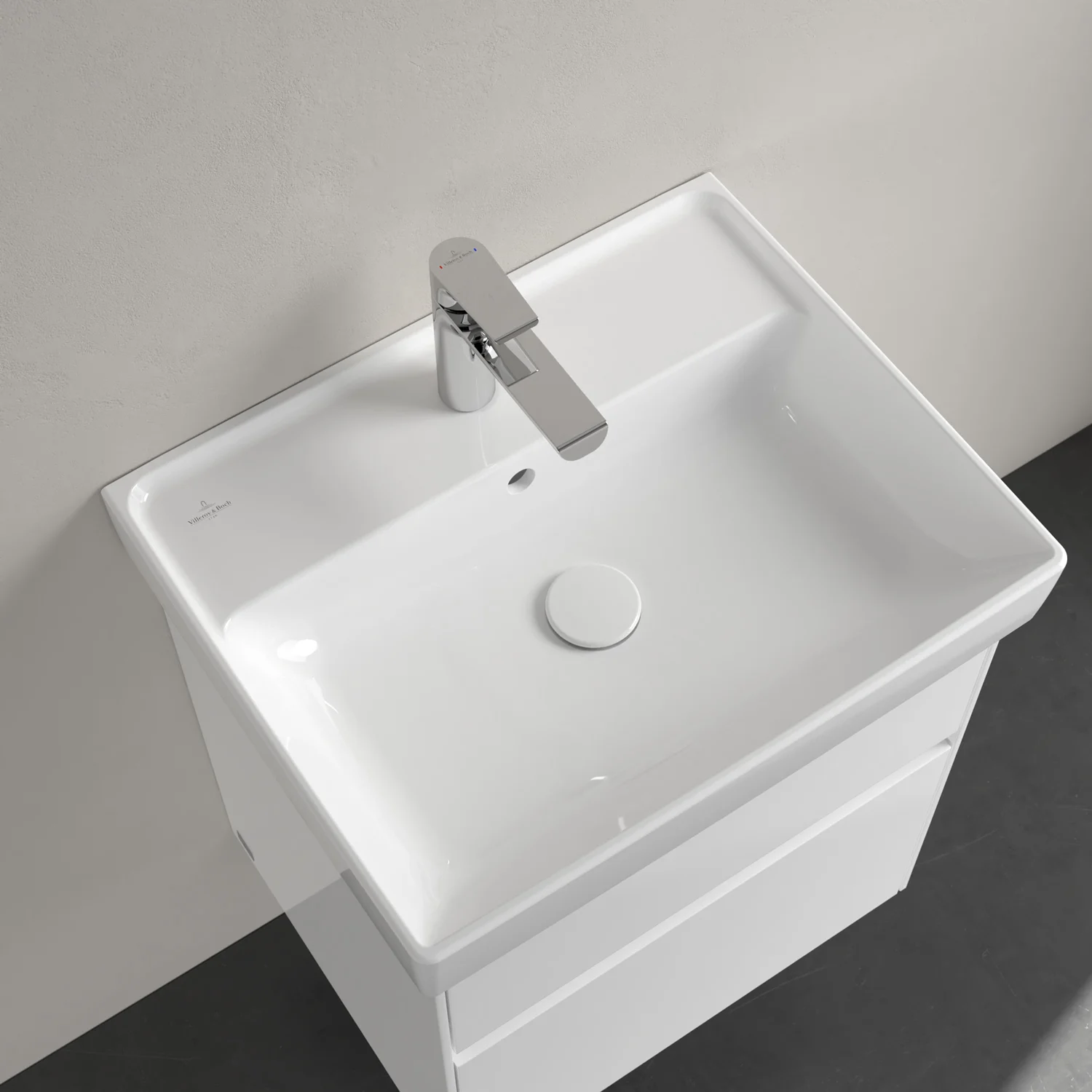 Villeroy & Boch Collaro Schrankwaschtisch 55 cm mit Überlauf, 1 Hahnloch Bild 4