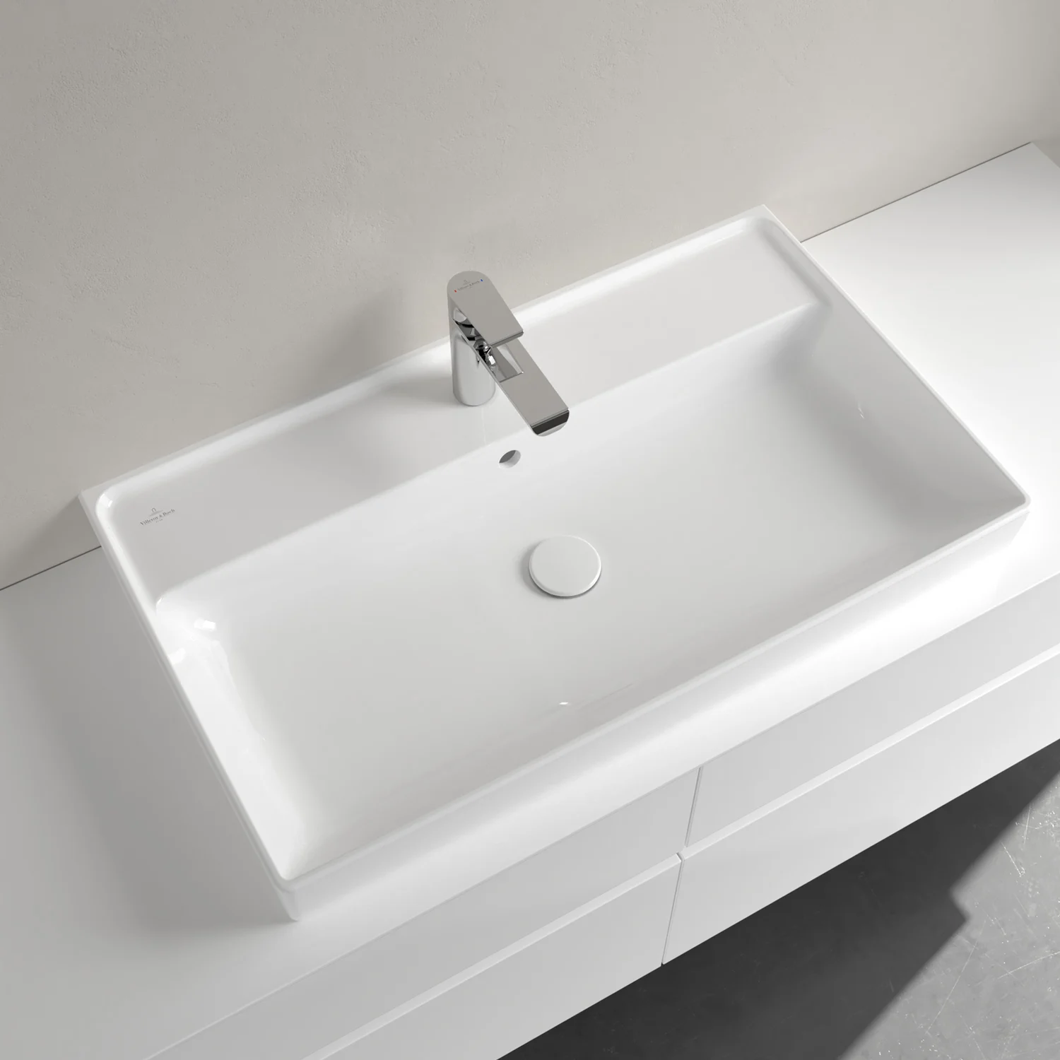 Villeroy & Boch Collaro Schrankwaschtisch 80 cm geschliffen, mit Überlauf, 1 Hahnloch Bild 4