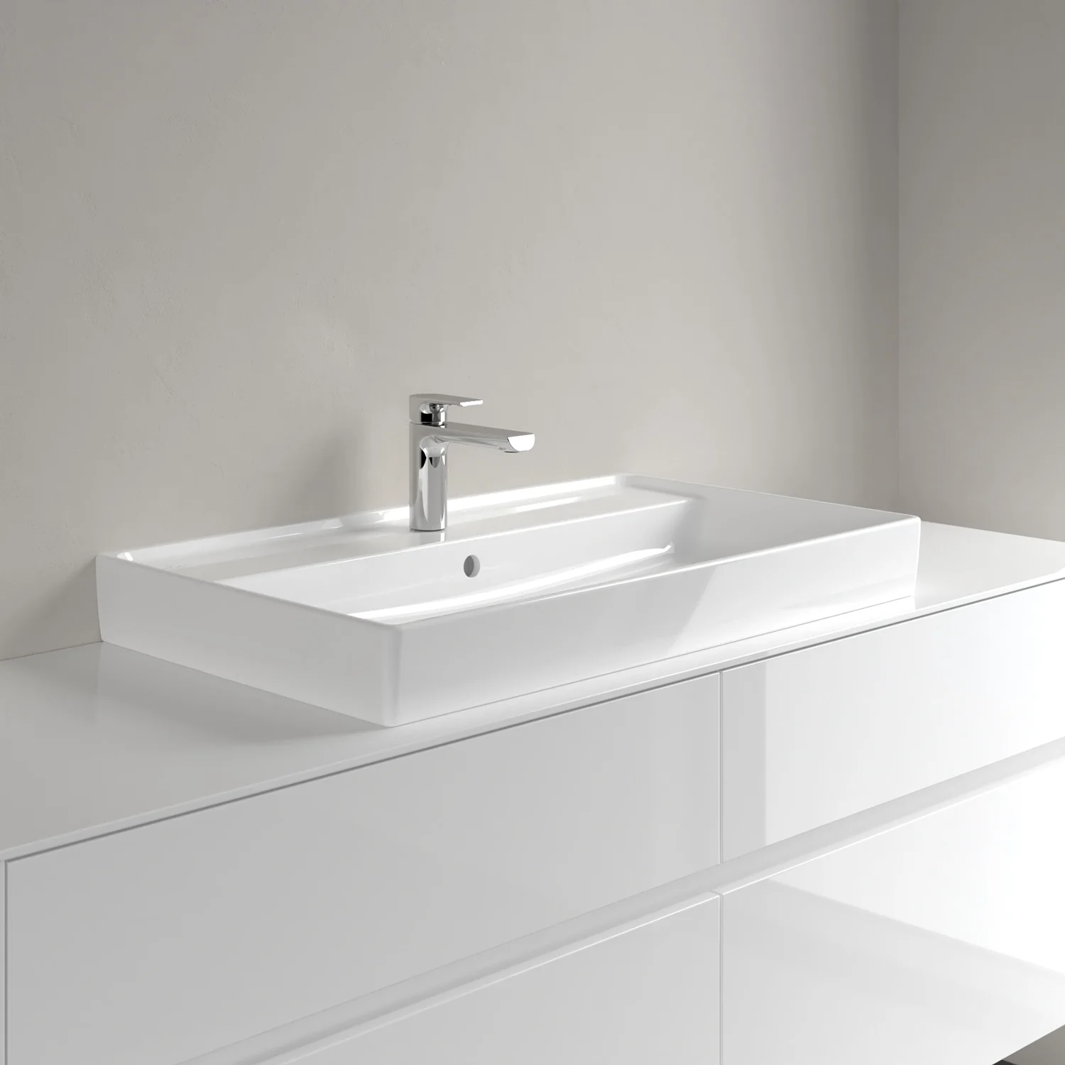 Villeroy & Boch Collaro Schrankwaschtisch 80 cm geschliffen, mit Überlauf, 1 Hahnloch Bild 6