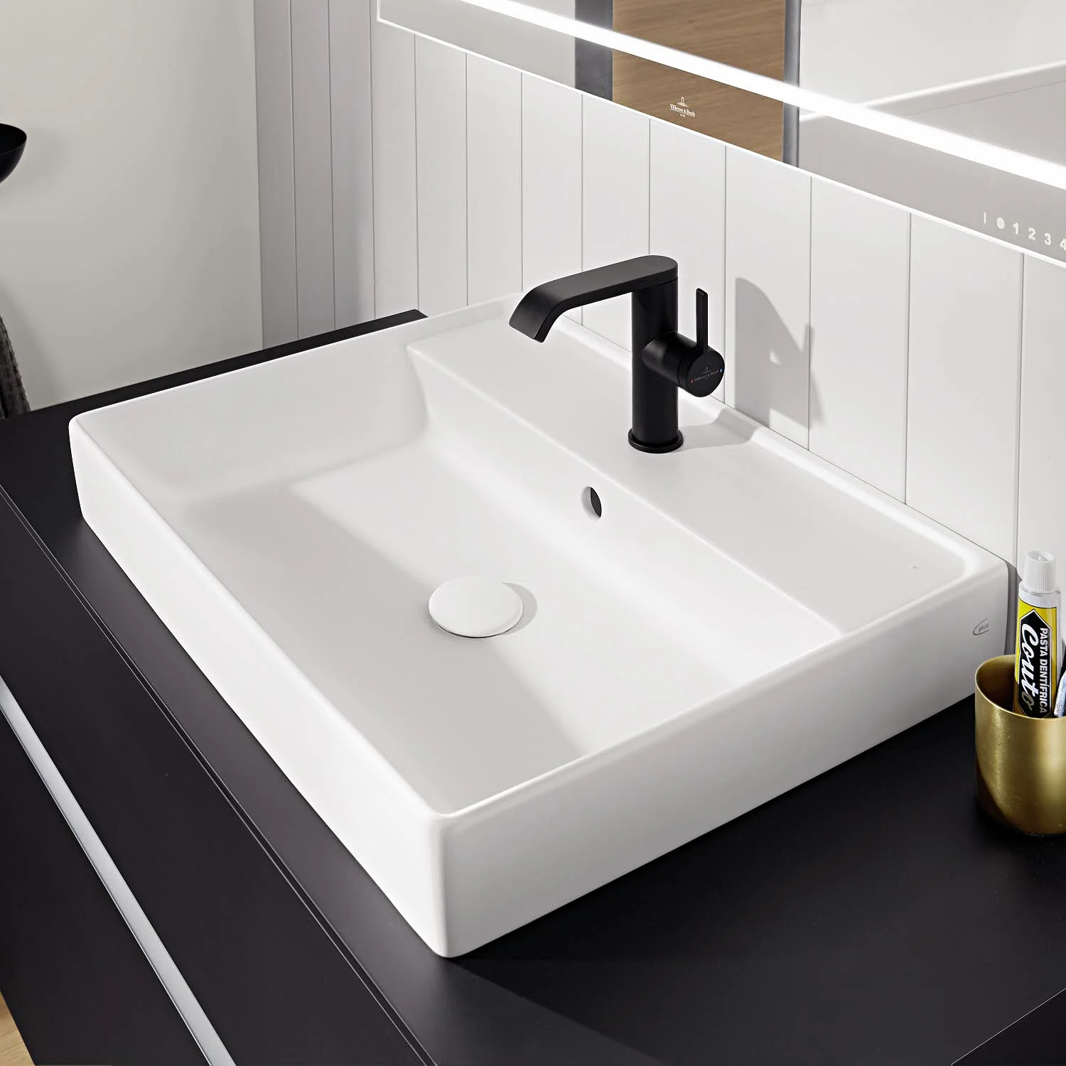 Villeroy & Boch Collaro Schrankwaschtisch 60 cm, geschliffen, mit Überlauf, 1 Hahnloch Bild 4
