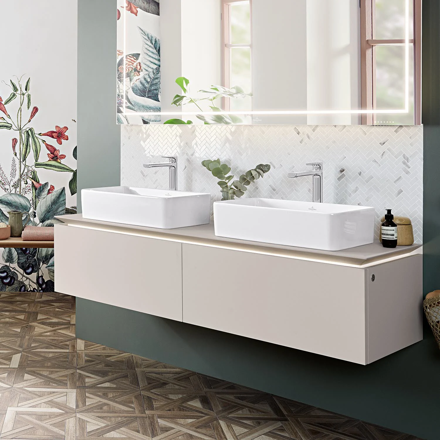 Villeroy & Boch Collaro Aufsatzwaschtisch 56 cm eckig ohne Überlauf, ohne Hahnloch Bild 8