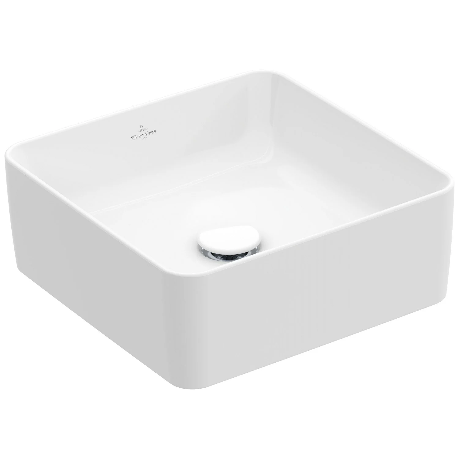 Villeroy & Boch Collaro Aufsatzwaschtisch 38 cm eckig ohne Überlauf, ohne Hahnloch Bild 2