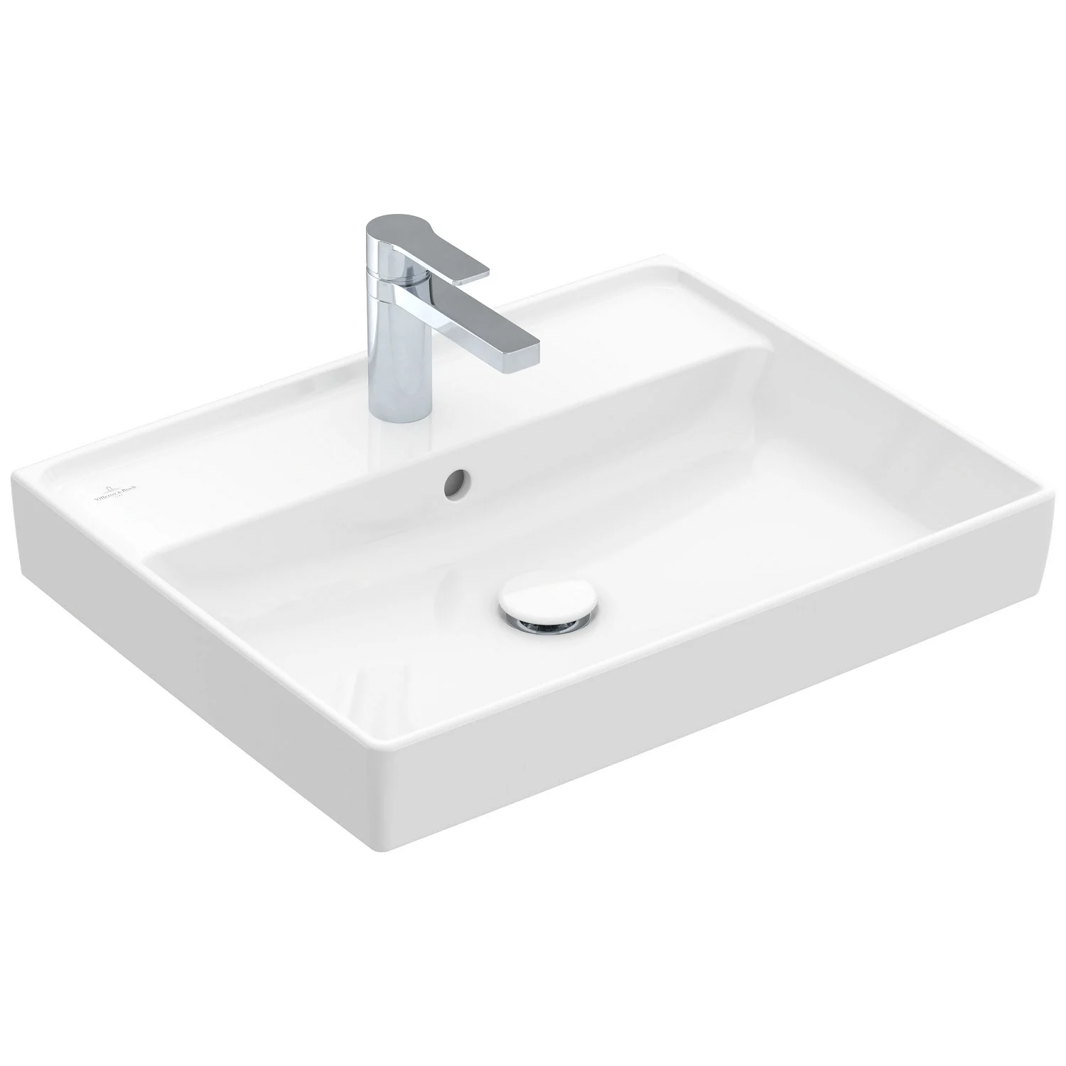 Villeroy & Boch Collaro Schrankwaschtisch 60 cm, geschliffen, mit Überlauf, 1 Hahnloch Bild 2