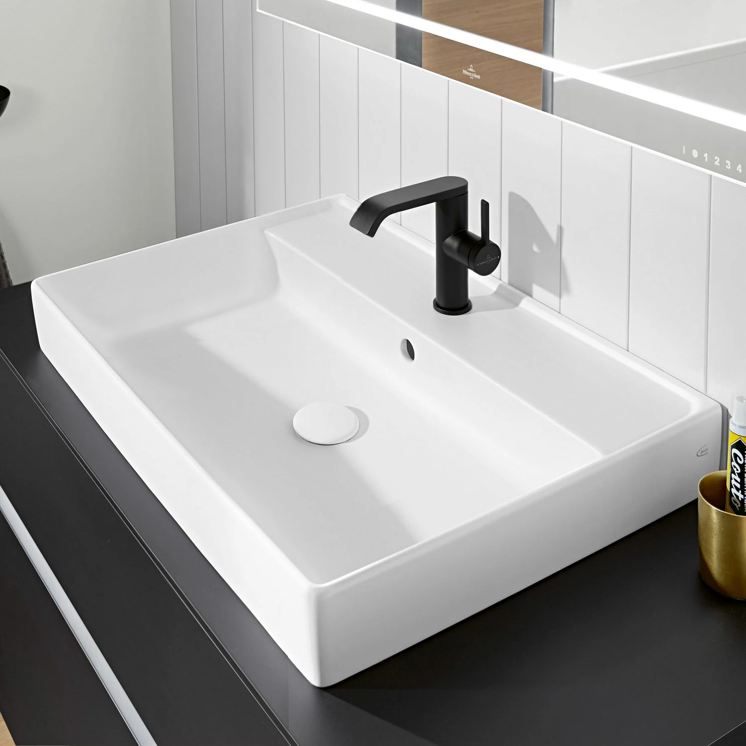Villeroy & Boch Collaro Schrankwaschtisch 80 cm geschliffen, mit Überlauf, 1 Hahnloch Bild 7