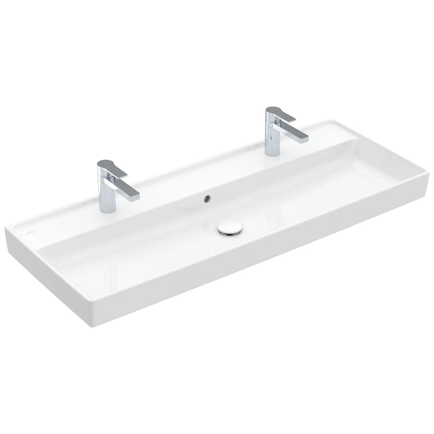 Villeroy & Boch Collaro Schrankwaschtisch 120 cm mit Überlauf, 2 Hahnlöcher Bild 2
