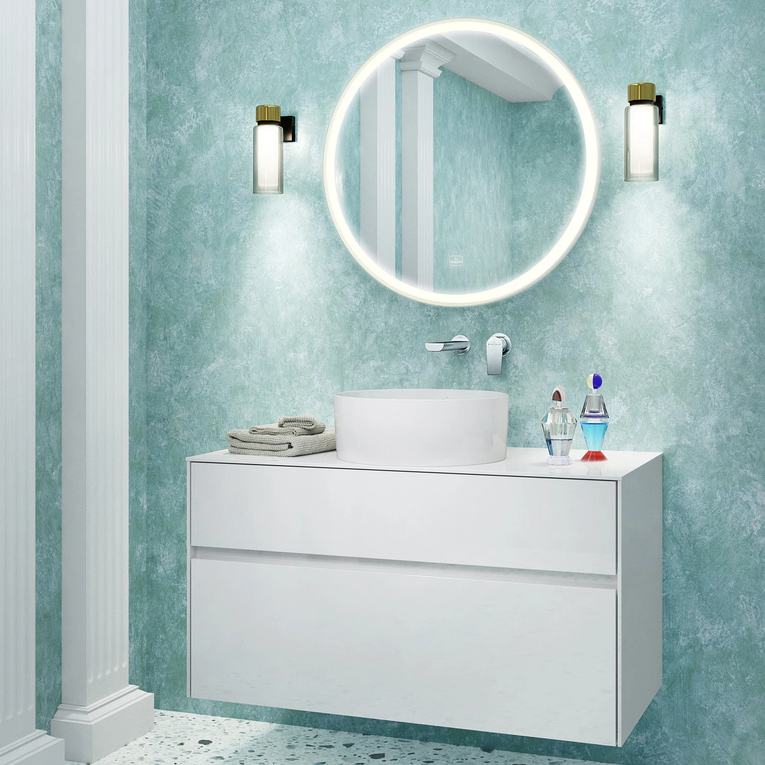 Villeroy & Boch Collaro Aufsatzwaschtisch 40 cm rund ohne Überlauf, ohne Hahnloch Bild 4