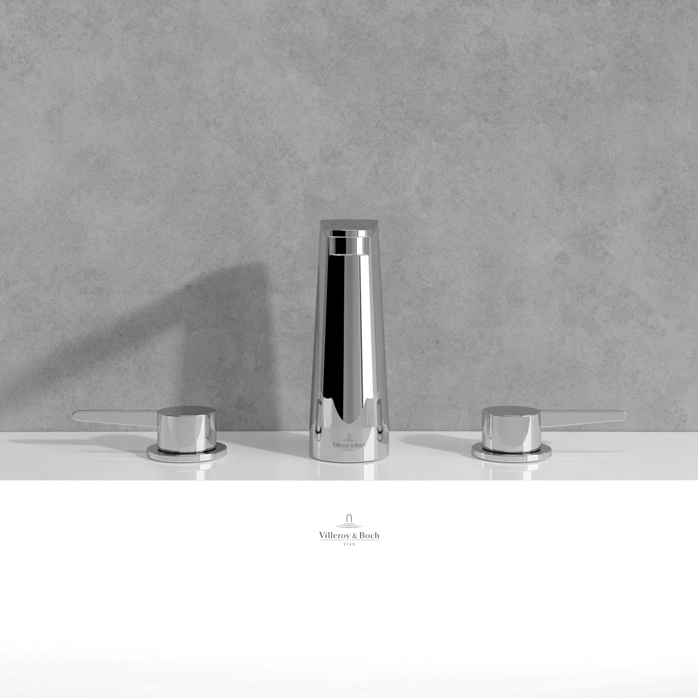 Chromowana bateria z dwoma uchwytami, Villeroy & Boch