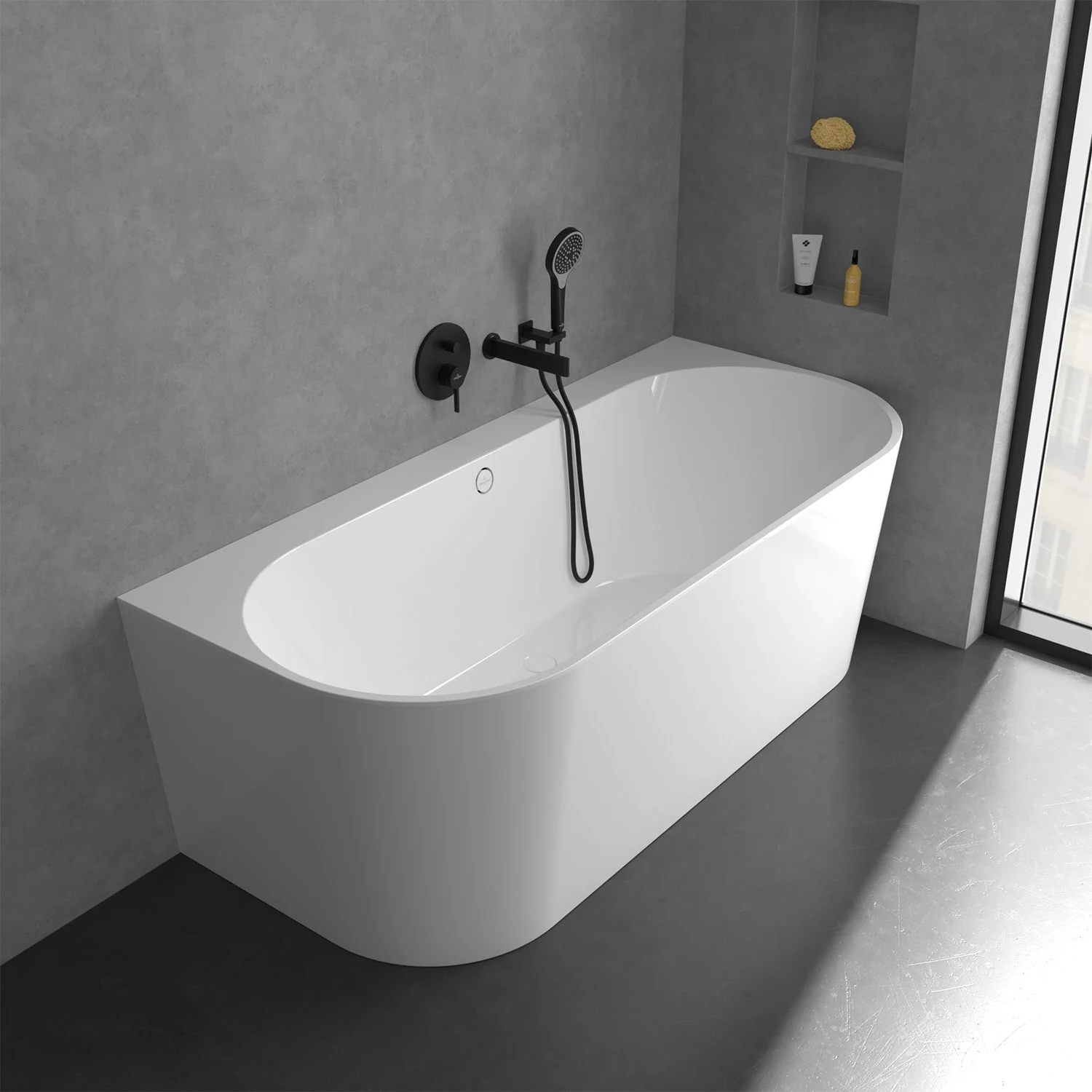 Łazienka z wolnostojącą wanną i armaturą prysznicową, Villeroy & Boch