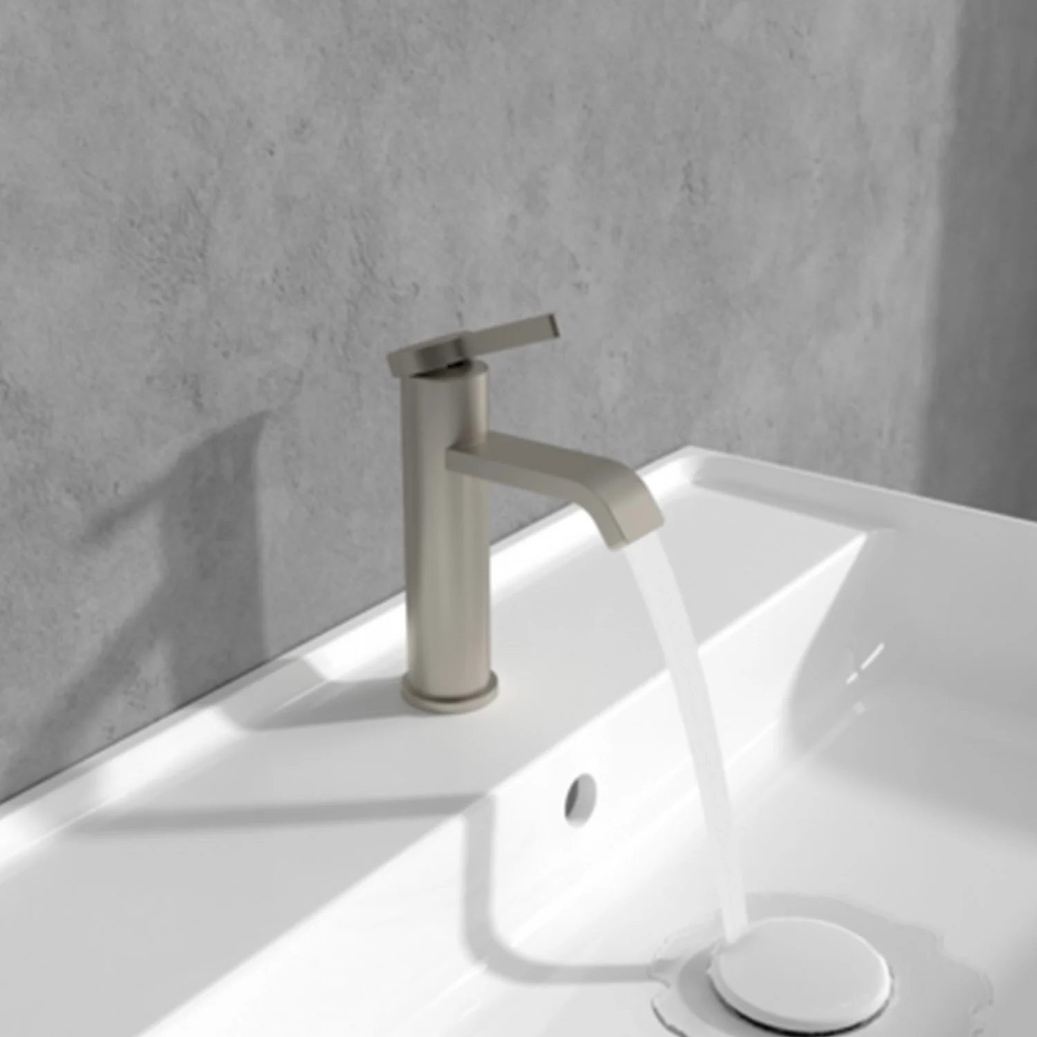 Beżowy kran z bieżącą wodą w łazience, Villeroy & Boch