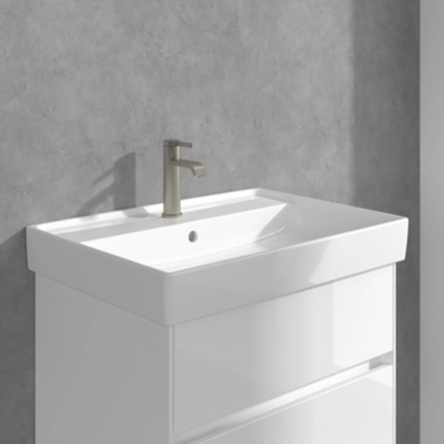 Umywalka z baterią w widoku bocznym, Villeroy & Boch