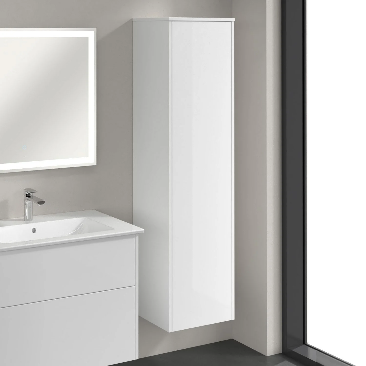 Villeroy & Boch Finero Hochschrank 40,4 x 154,6 cm mit 1 Tür, Anschlag rechts