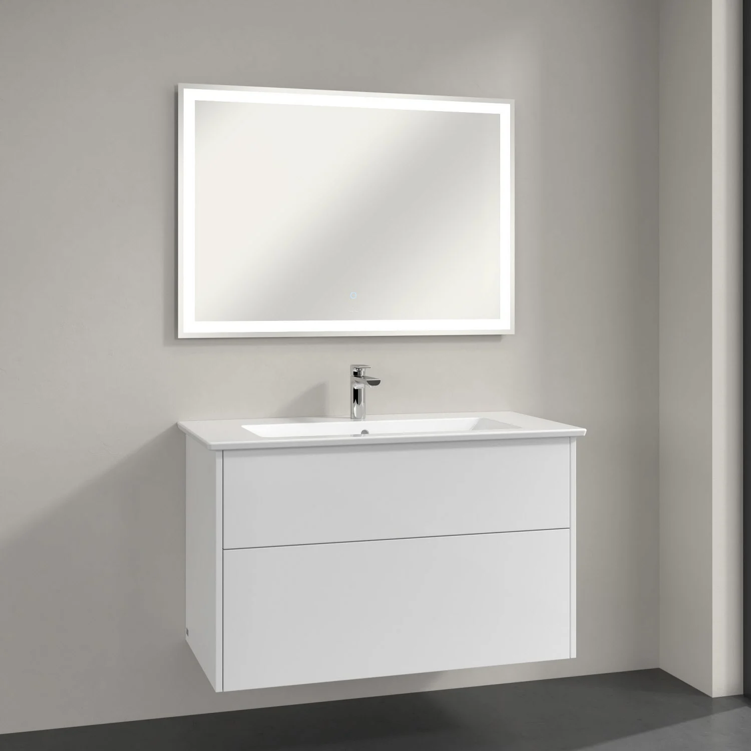 Villeroy & Boch Finero Badspiegel 100 x 70 cm mit umlaufendem LED-Lichtband Bild 3