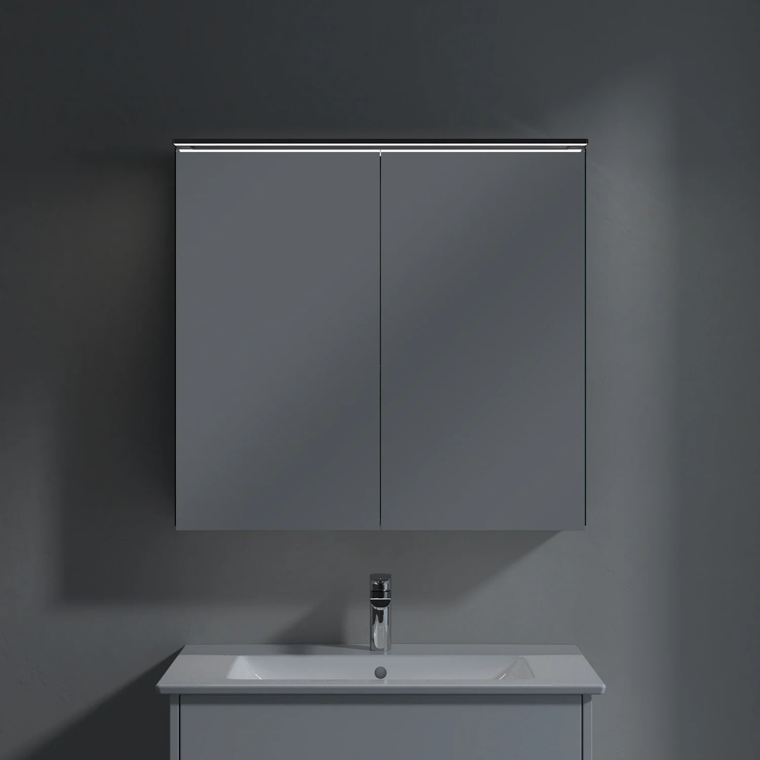 Villeroy & Boch Finero Vorbau-Spiegelschrank mit Beleuchtung 80,7 x 75,8 cm Bild 11