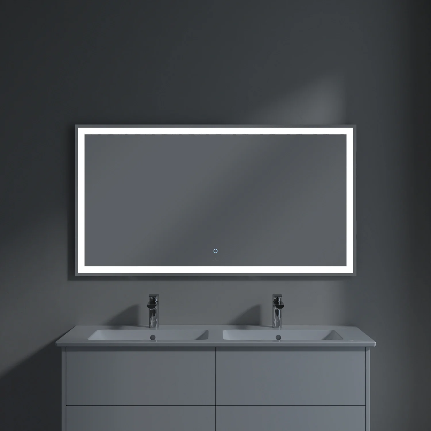 Villeroy & Boch Finero Badspiegel mit umlaufendem LED-Lichtband in den Maßen 130 x 70 cm Bild 6