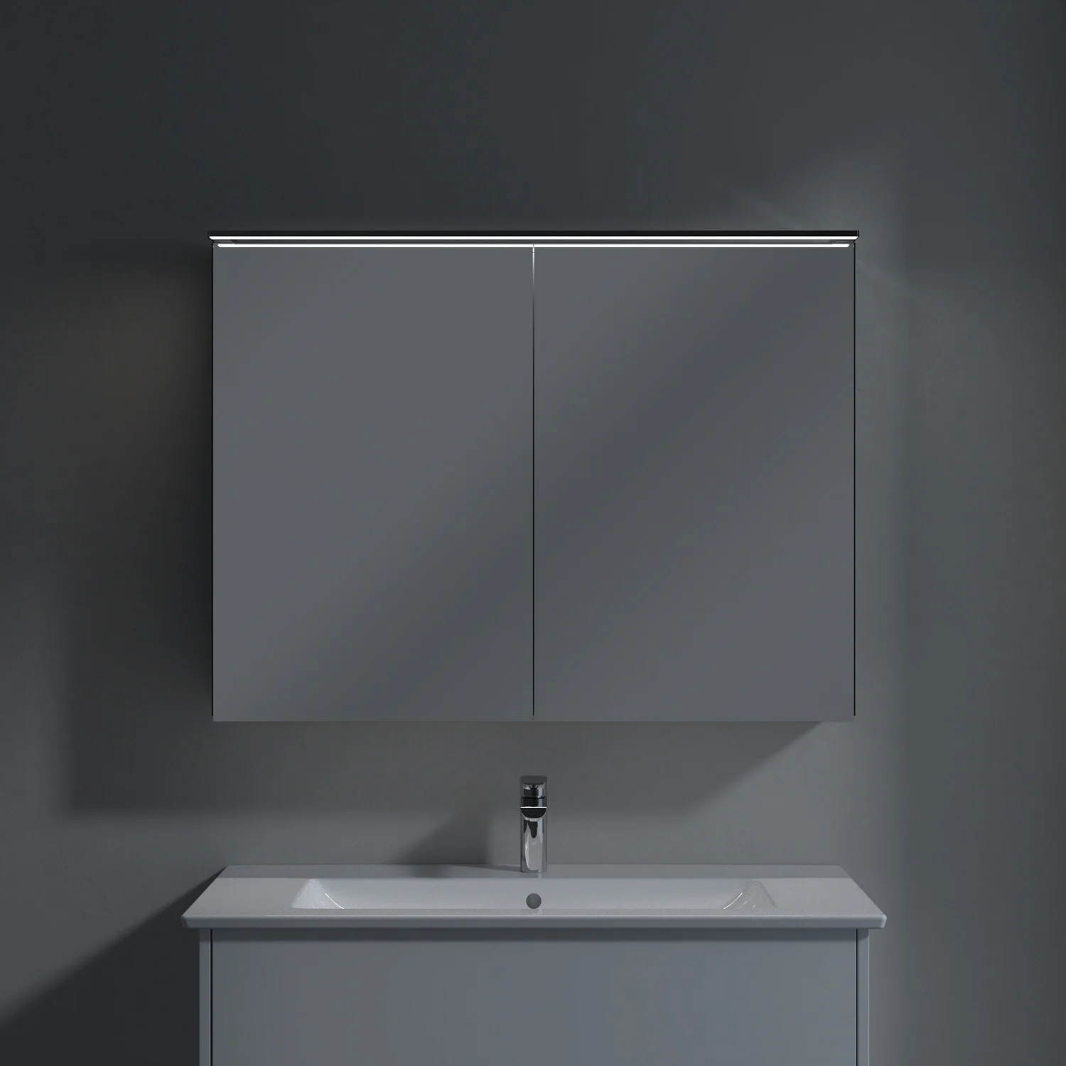 Villeroy & Boch Finero Vorbau-Spiegelschrank mit Beleuchtung 100,7 x 75,8 cm Bild 9