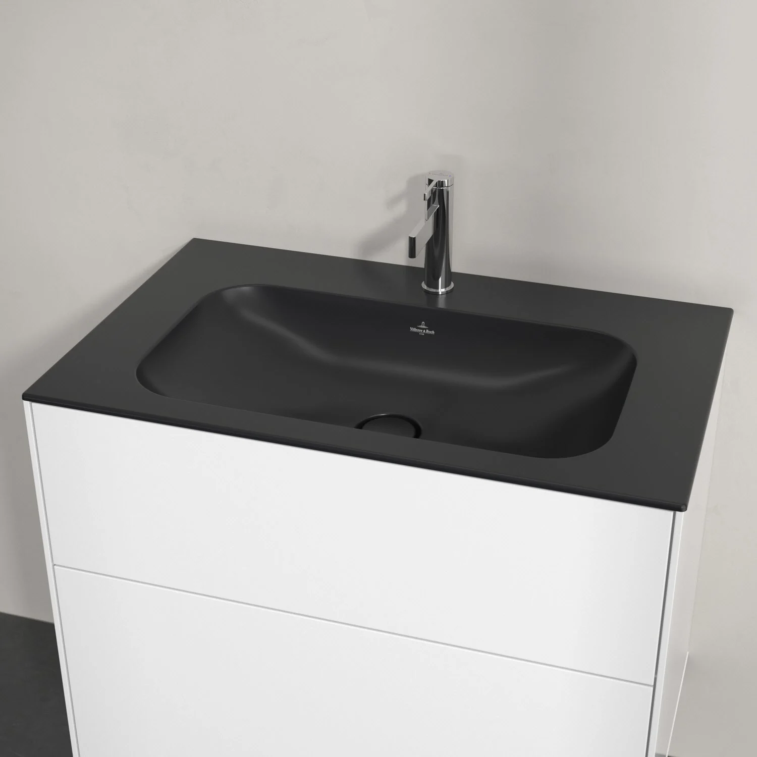 Villeroy & Boch Finion – umywalka szafkowa 80 cm, 1 otwór na baterię, z przelewem ViFlow