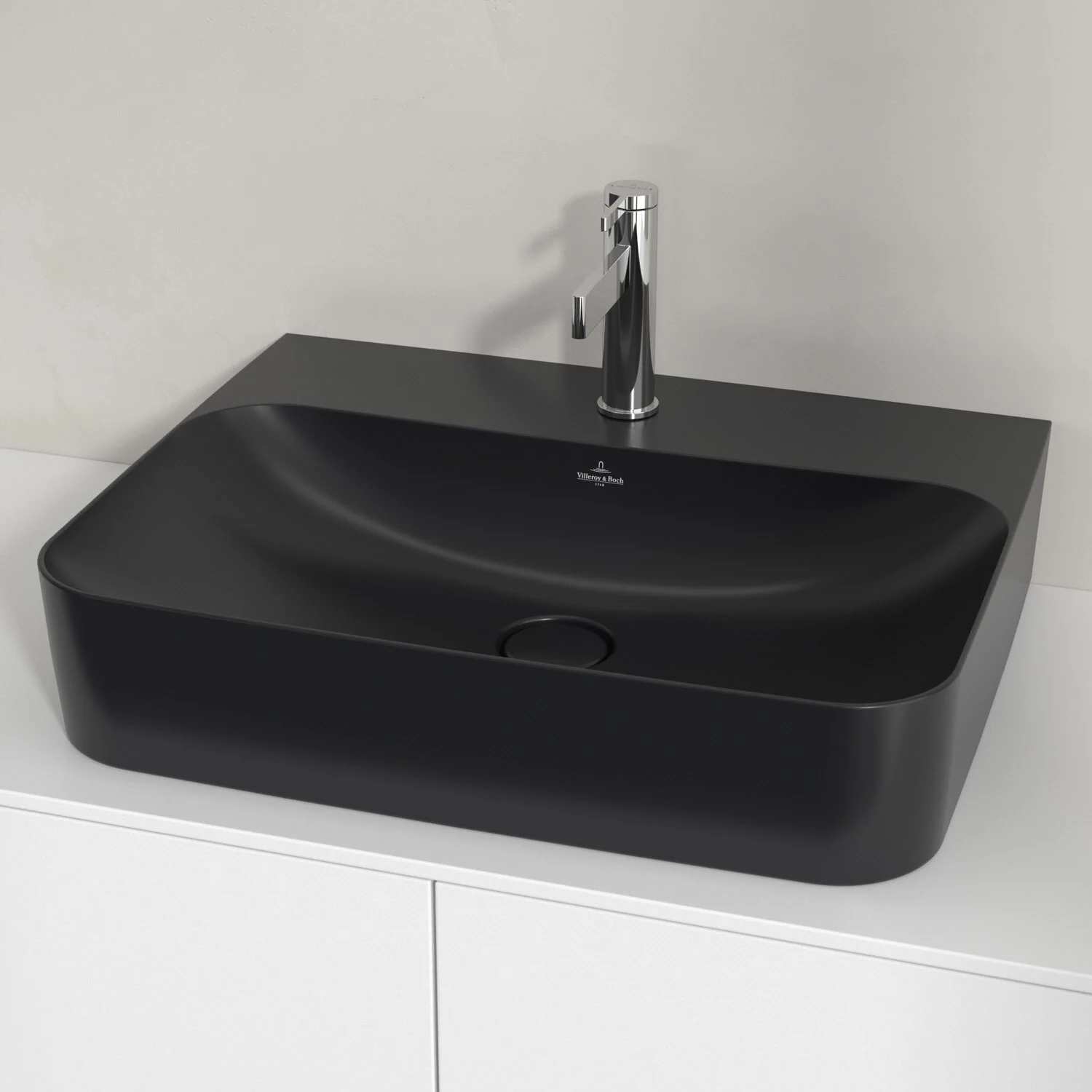 Umywalka Villeroy & Boch Finion 60 cm z jednym otworem na baterię, z przelewem ViFlow