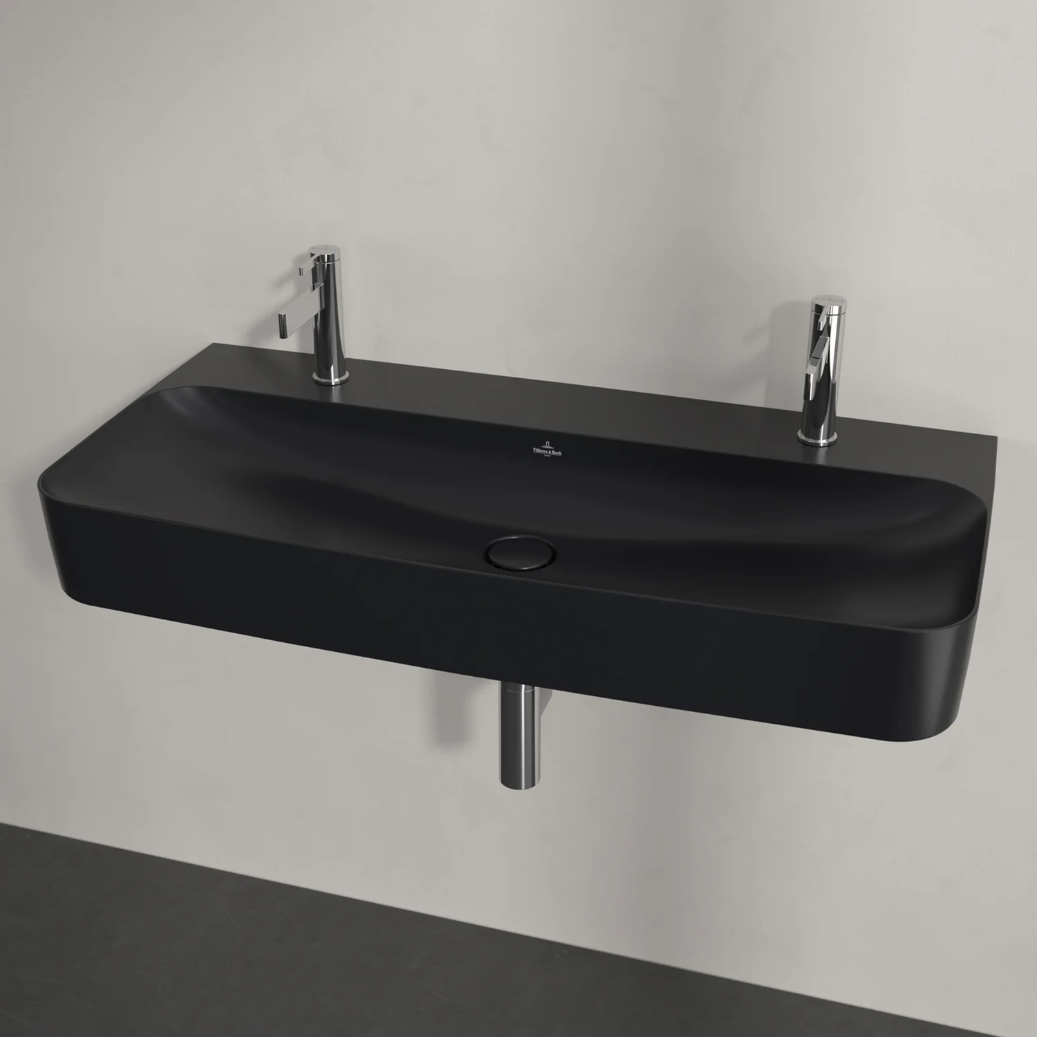 Umywalka Villeroy & Boch Finion 100 cm z 2 otworami na baterię, bez przelewu