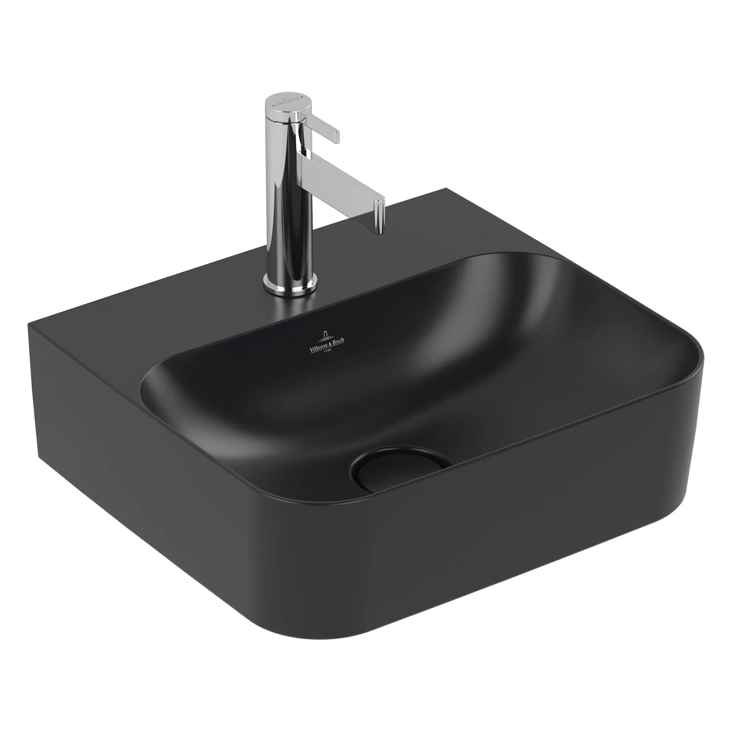Umywalka mała Villeroy & Boch Finion 43 x 39 cm z jednym otworem na baterię, z przelewem ViFlow Zdjęcie 2