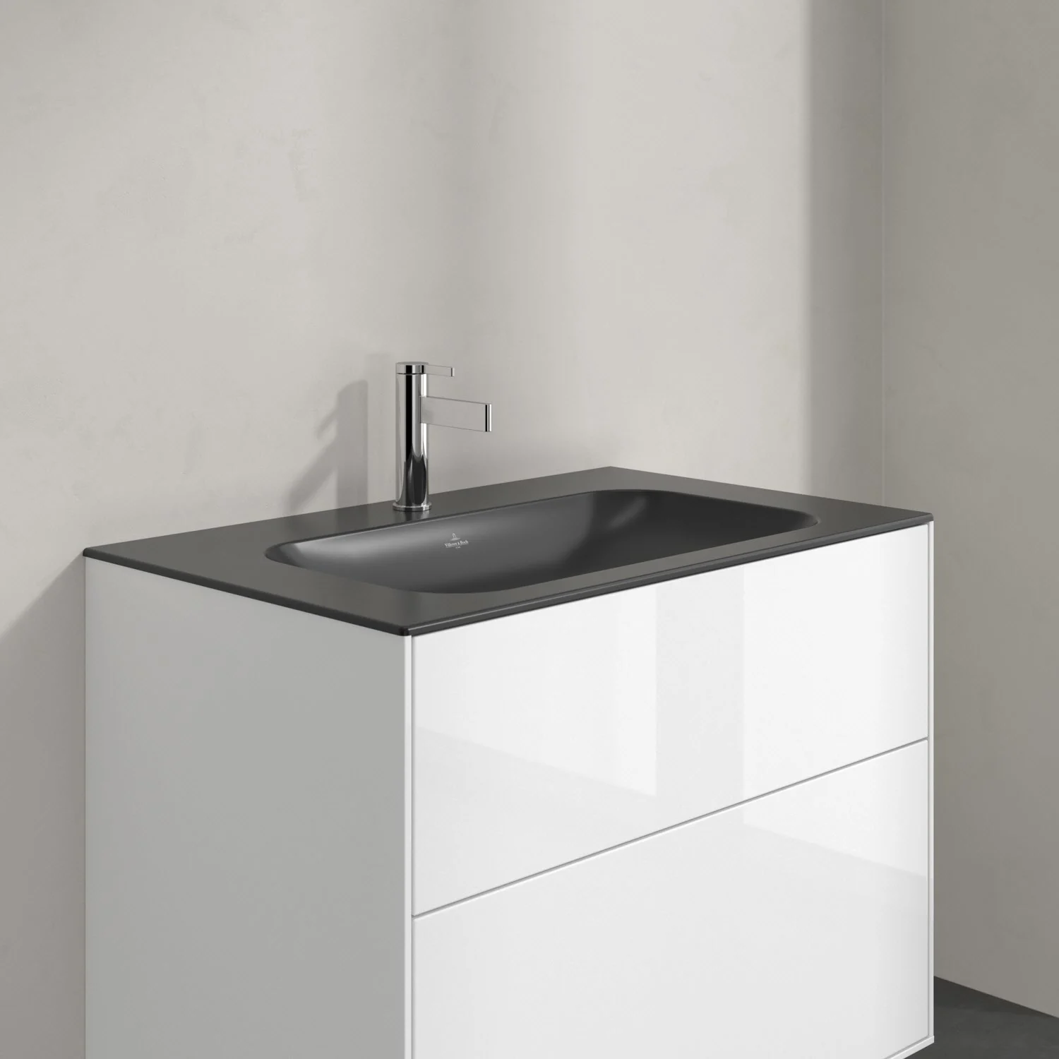 Villeroy & Boch Finion – umywalka szafkowa 80 cm, 1 otwór na baterię, z przelewem ViFlow Zdjęcie 3
