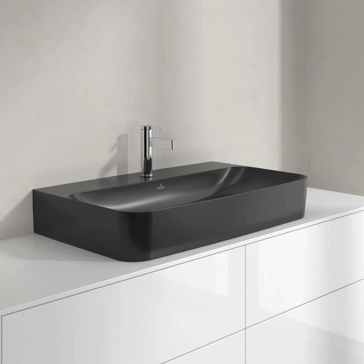Umywalka Villeroy & Boch Finion 80 cm z jednym otworem na baterię, z przelewem ViFlow Zdjęcie 3
