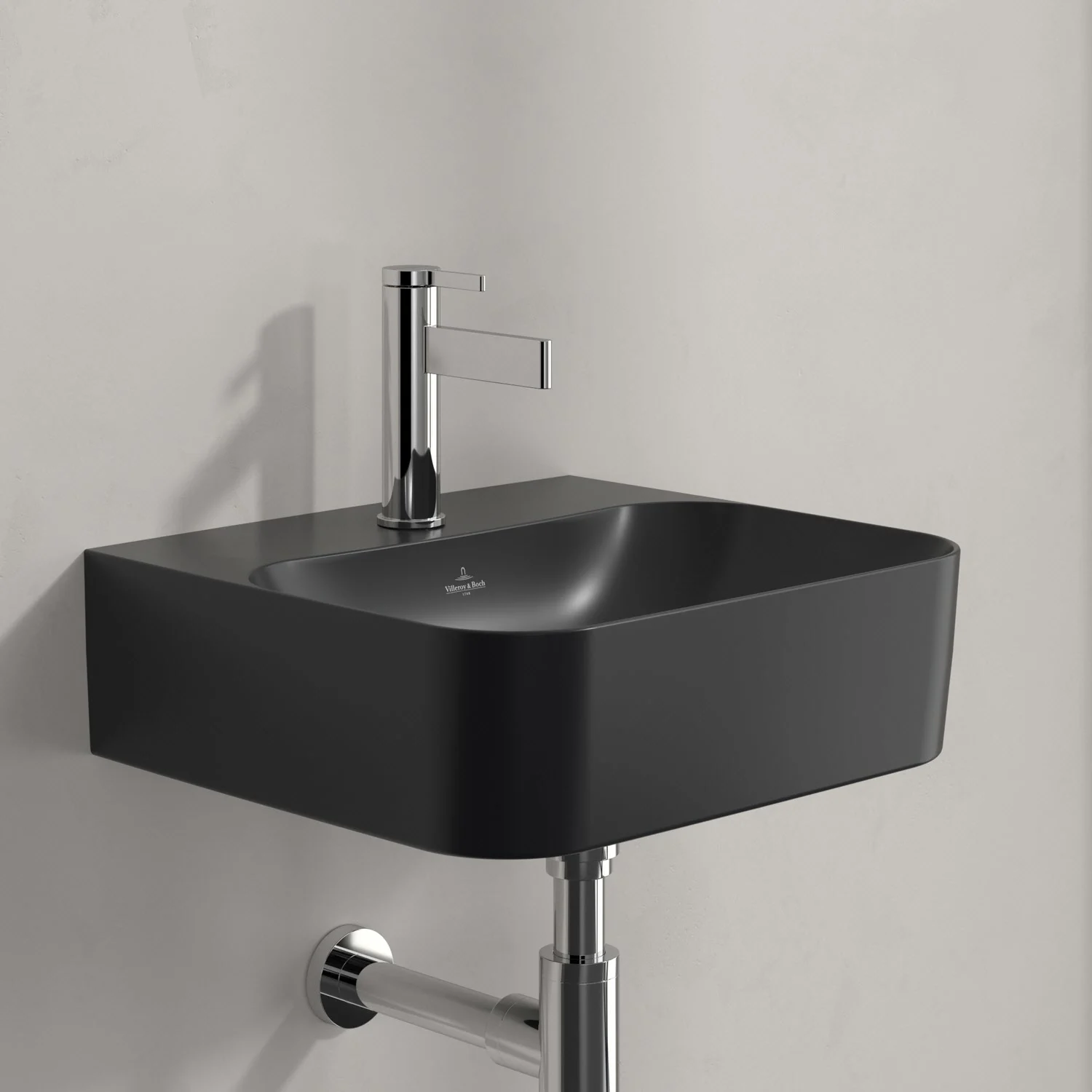 Umywalka mała Villeroy & Boch Finion 43 x 39 cm z jednym otworem na baterię, bez przelewu Zdjęcie 3
