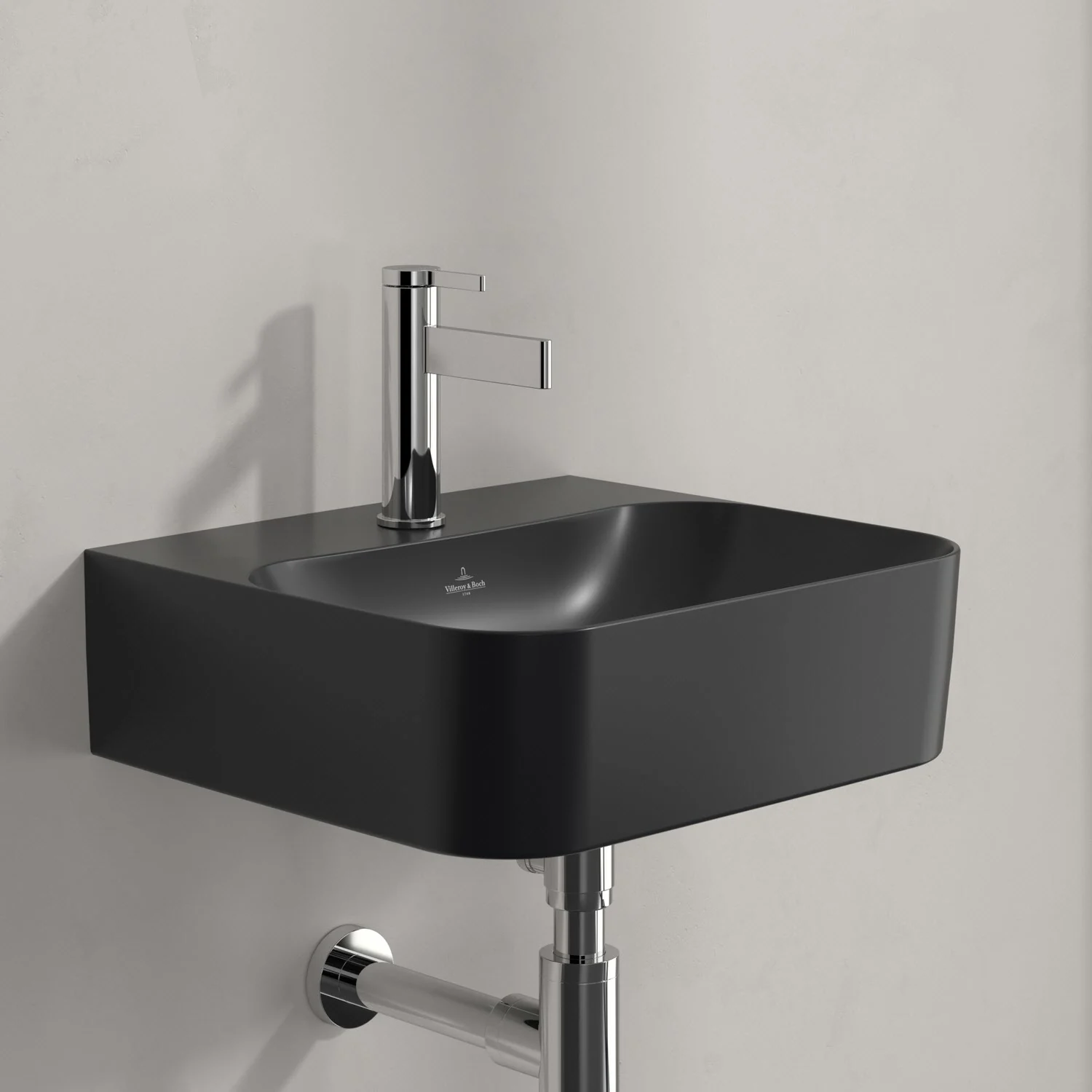 Umywalka mała Villeroy & Boch Finion 43 x 39 cm z jednym otworem na baterię, z przelewem ViFlow Zdjęcie 3