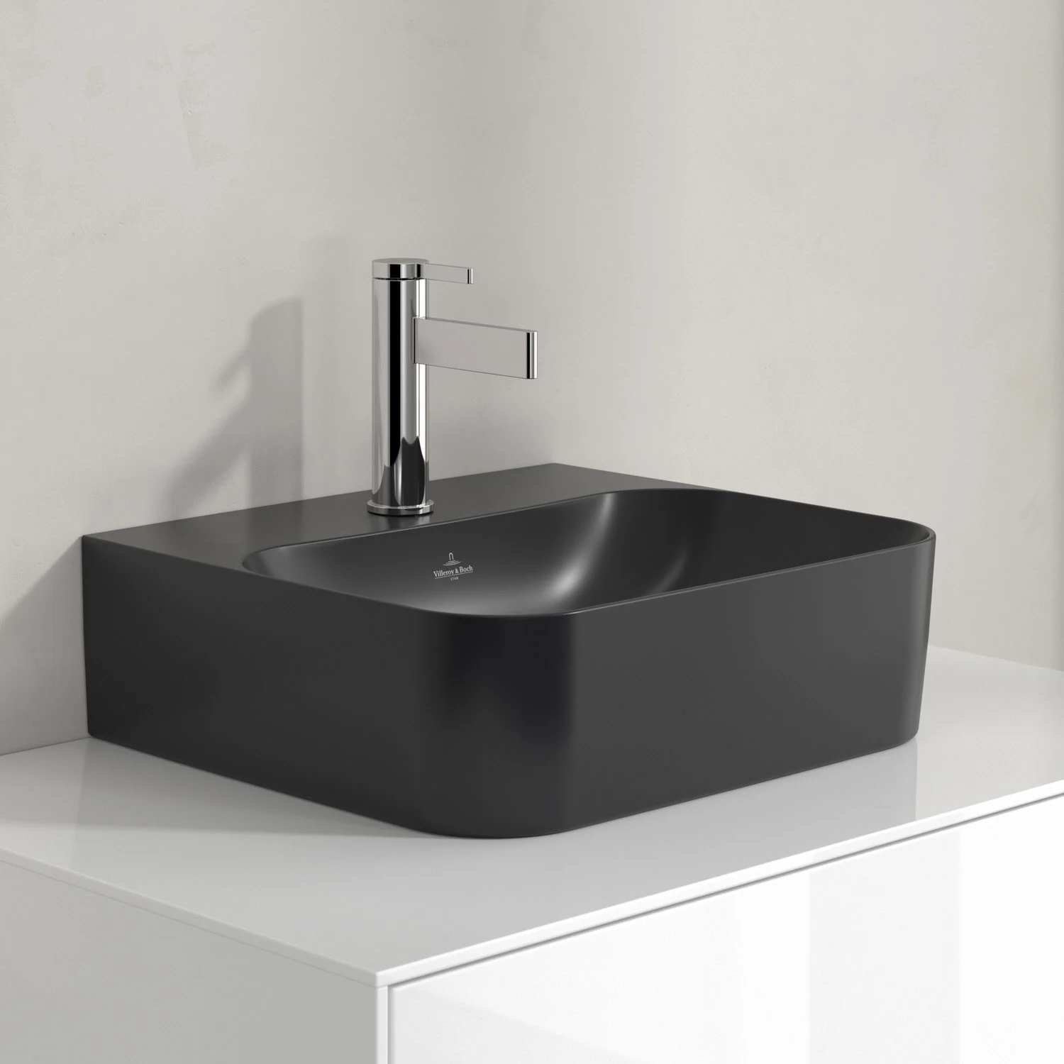 Umywalka mała Villeroy & Boch Finion 43 x 39 cm z jednym otworem na baterię, z przelewem ViFlow Zdjęcie 3