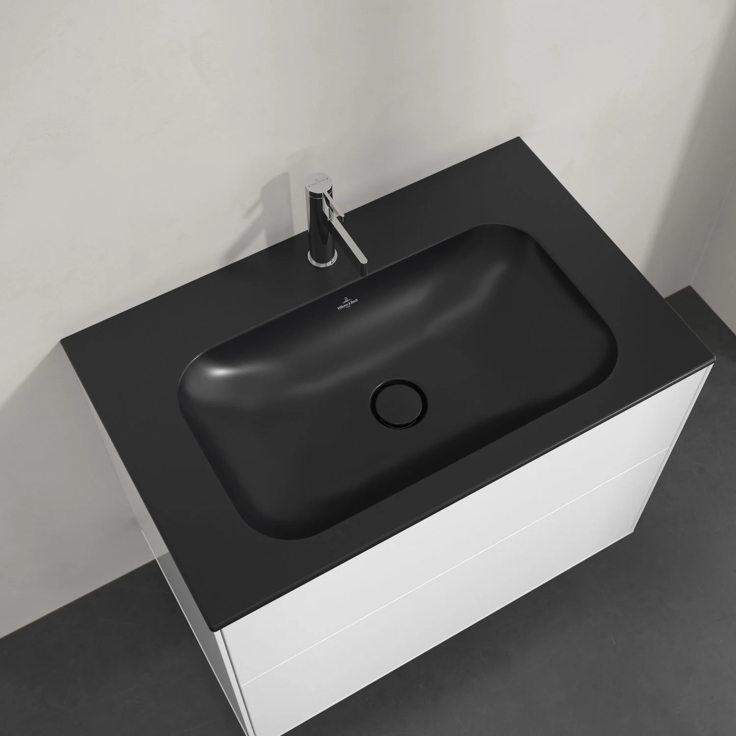 Villeroy & Boch Finion – umywalka szafkowa 80 cm, 1 otwór na baterię, z przelewem ViFlow Zdjęcie 4