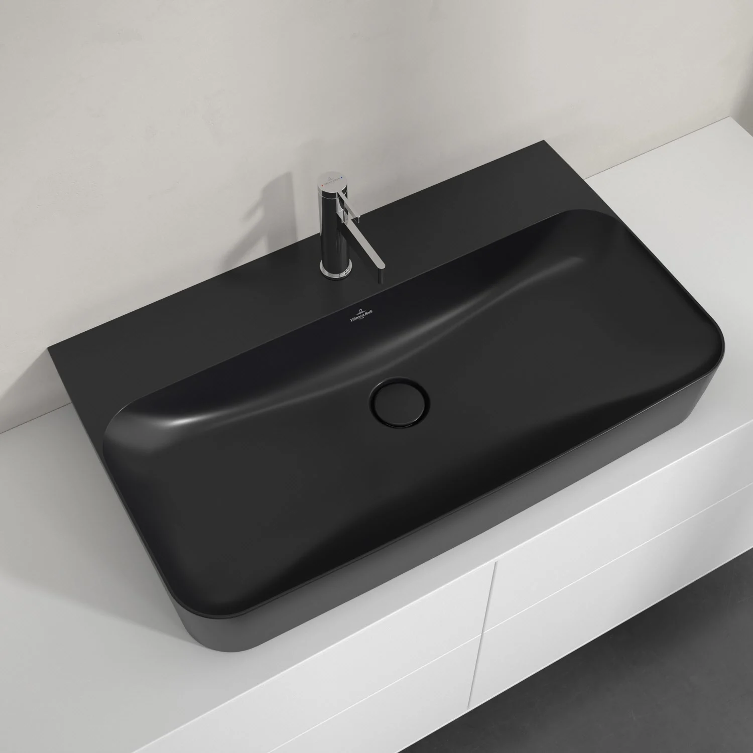 Umywalka Villeroy & Boch Finion 80 cm z jednym otworem na baterię, z przelewem ViFlow Zdjęcie 4