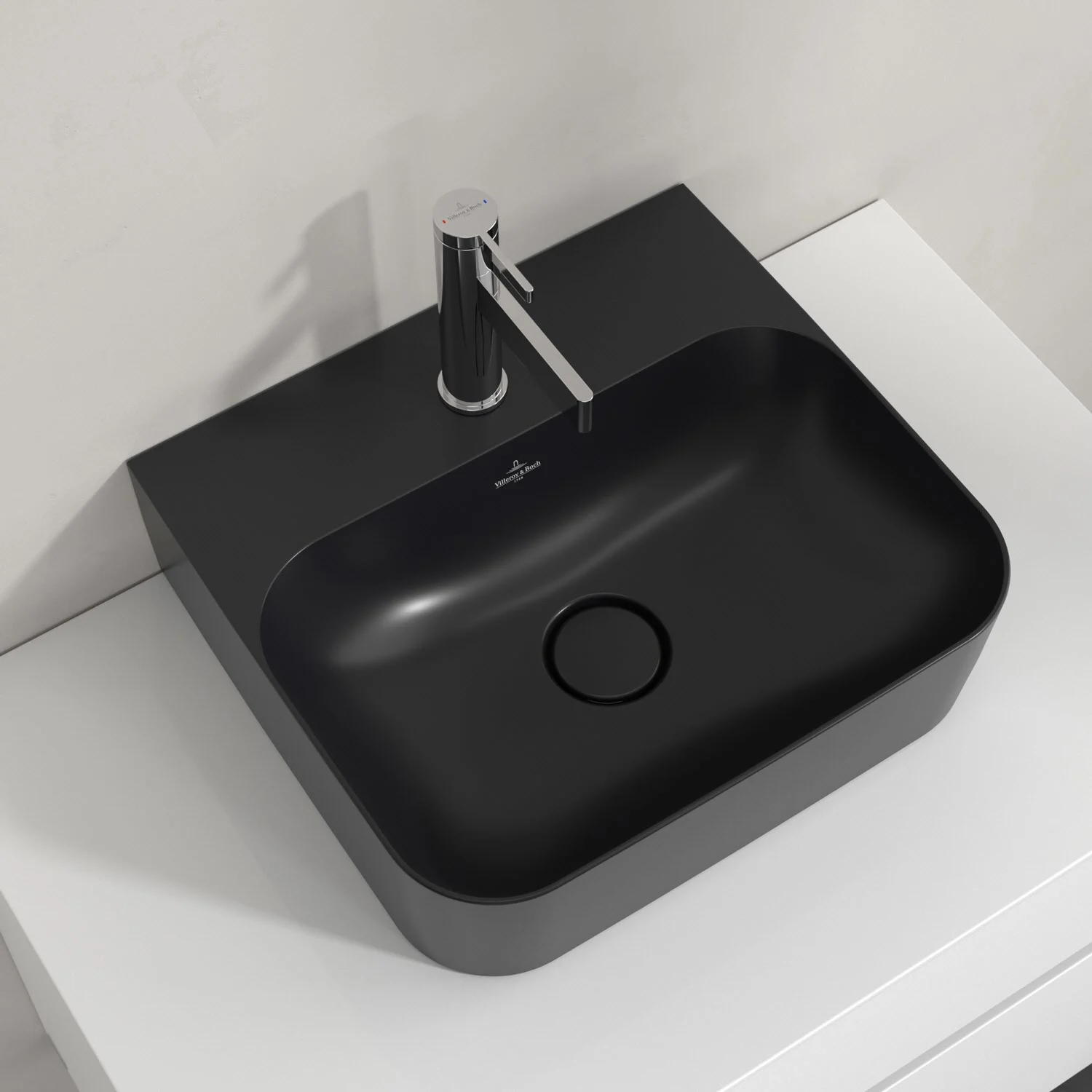 Umywalka mała Villeroy & Boch Finion 43 x 39 cm z jednym otworem na baterię, z przelewem ViFlow Zdjęcie 4