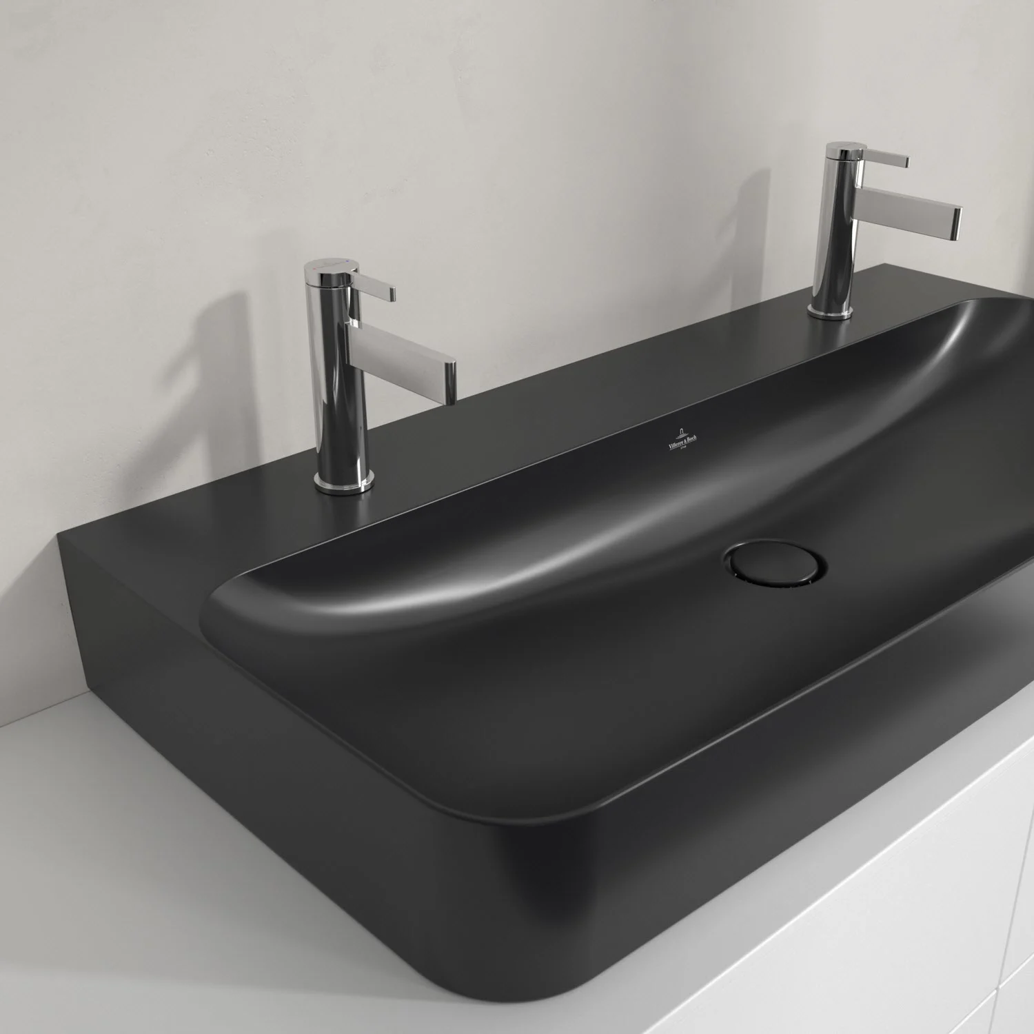 Umywalka Villeroy & Boch Finion 100 cm z 2 otworami na baterię, bez przelewu Zdjęcie 8