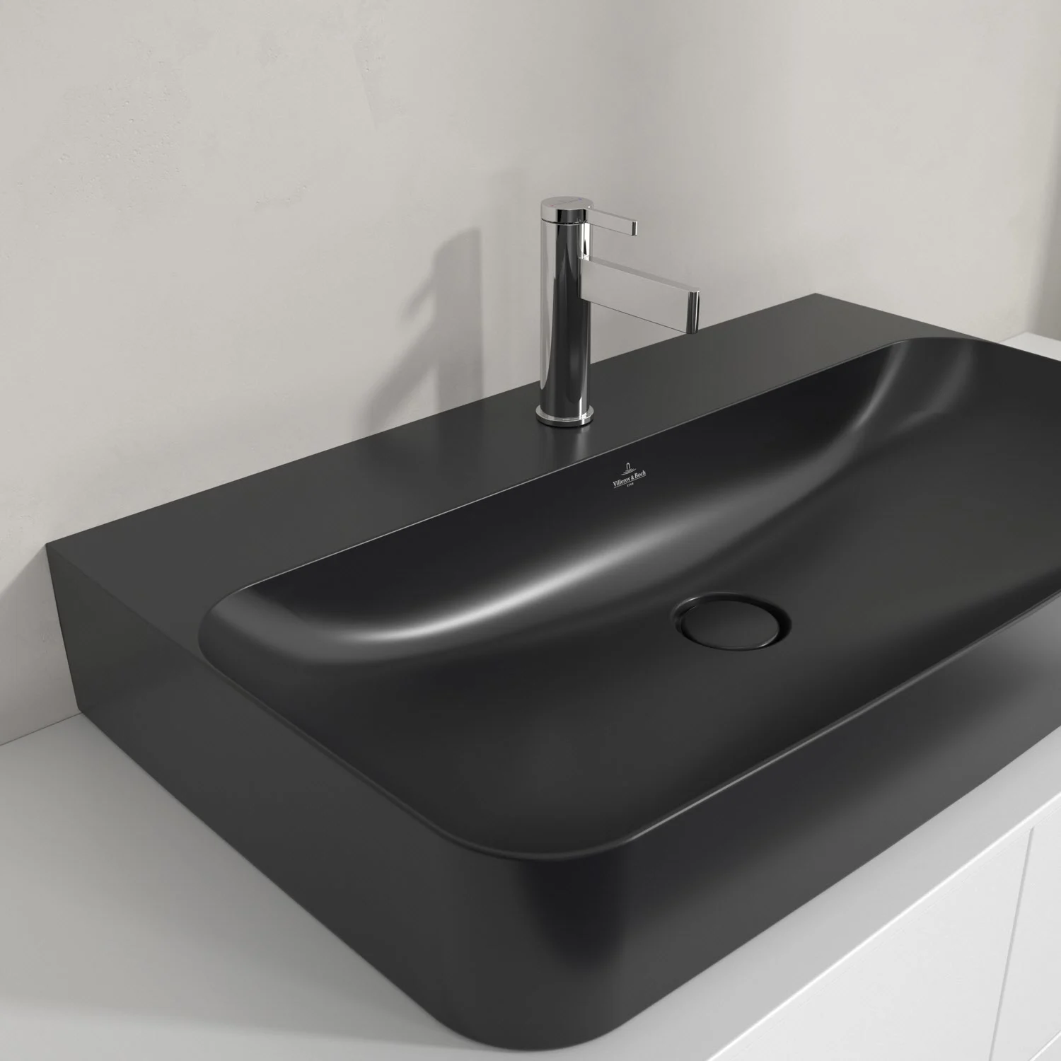 Umywalka Villeroy & Boch Finion 80 cm z jednym otworem na baterię, z przelewem ViFlow Zdjęcie 8