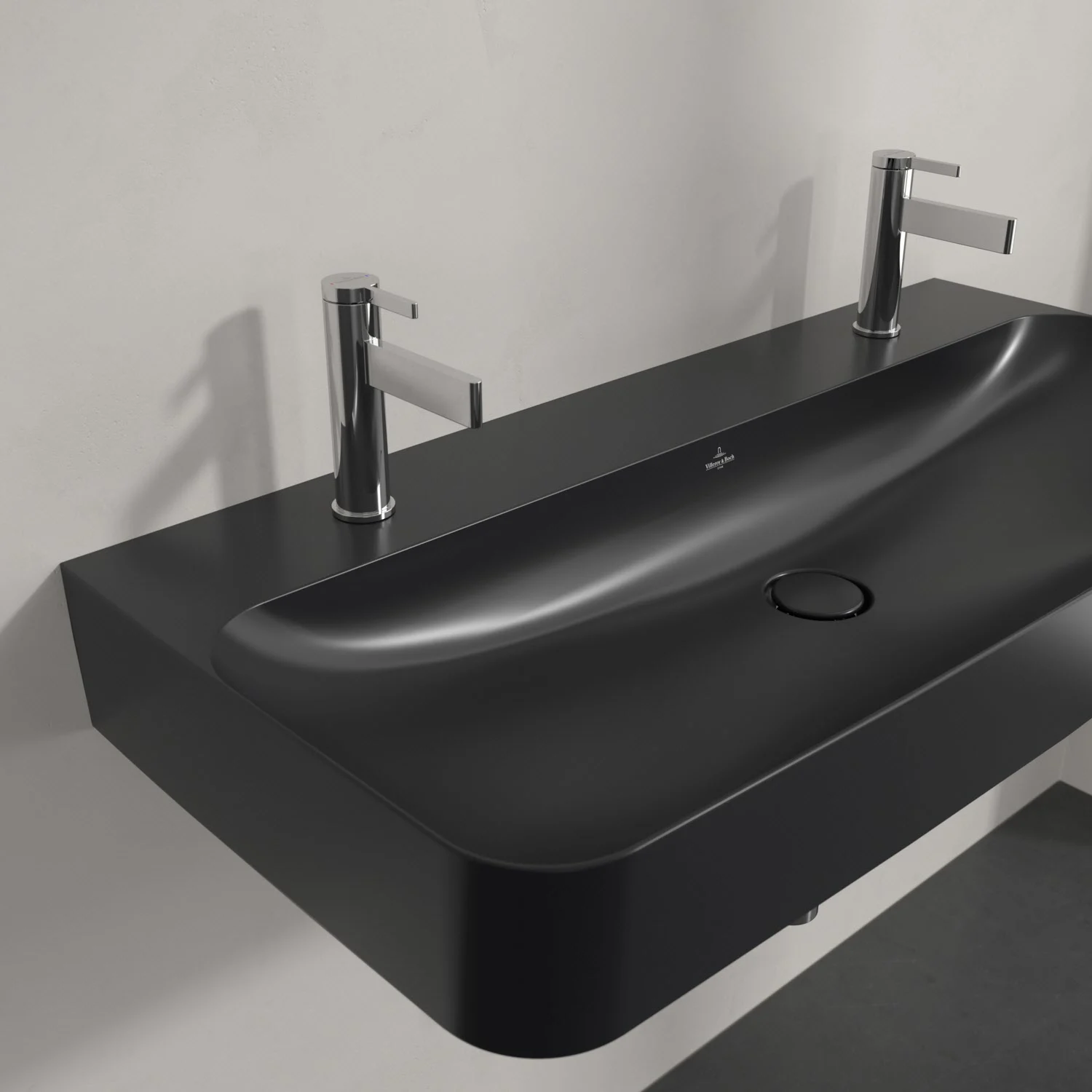 Umywalka Villeroy & Boch Finion 100 cm z 2 otworami na baterię, bez przelewu Zdjęcie 8