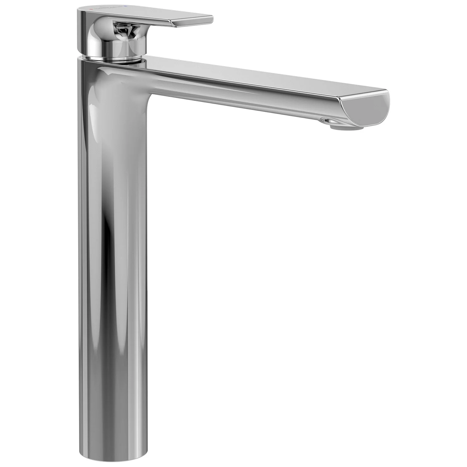 Wysoka chromowana bateria jednouchwytowa widok z boku, Villeroy & Boch