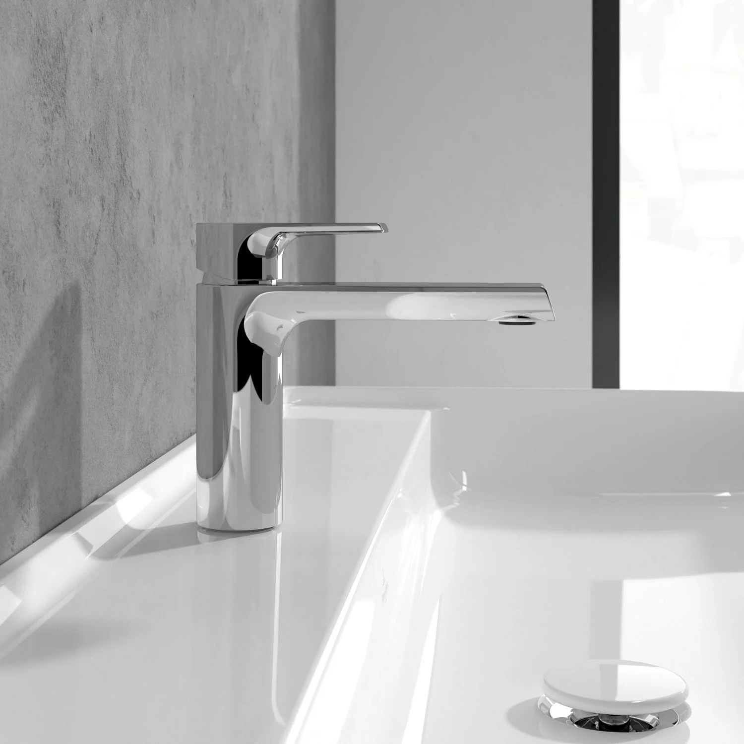 Widok boczny baterii umywalkowej, Villeroy & Boch