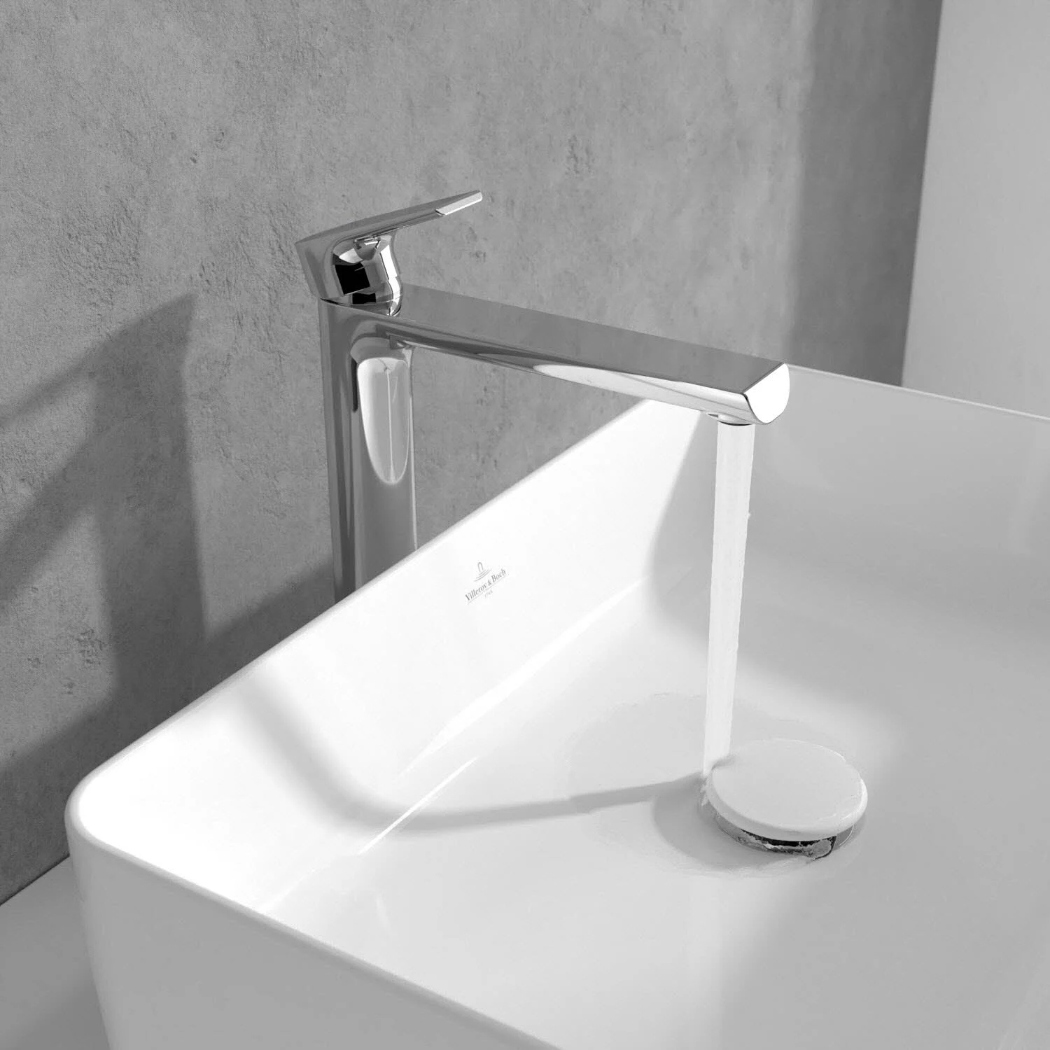 Zbliżenie na kran na umywalce, Villeroy & Boch