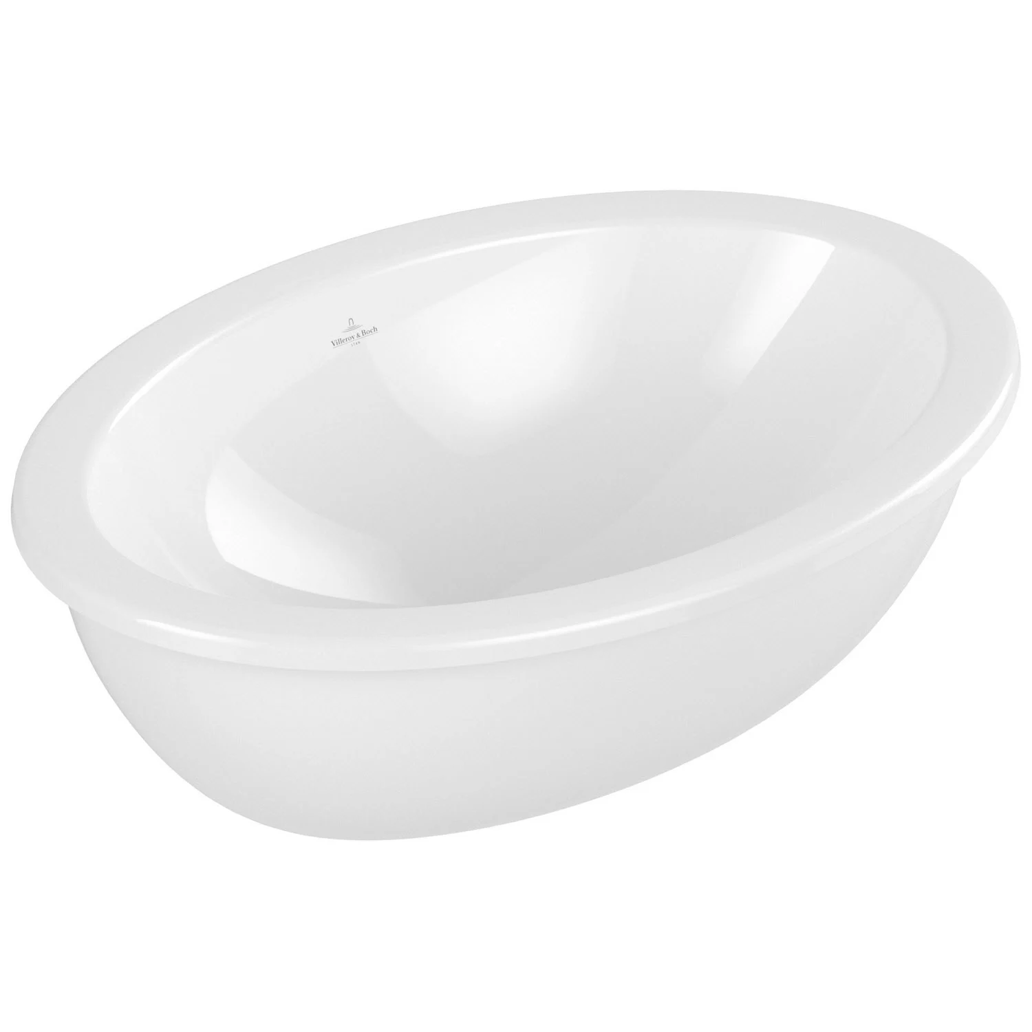 Biała miska widok z boku na białym tle, Villeroy & Boch