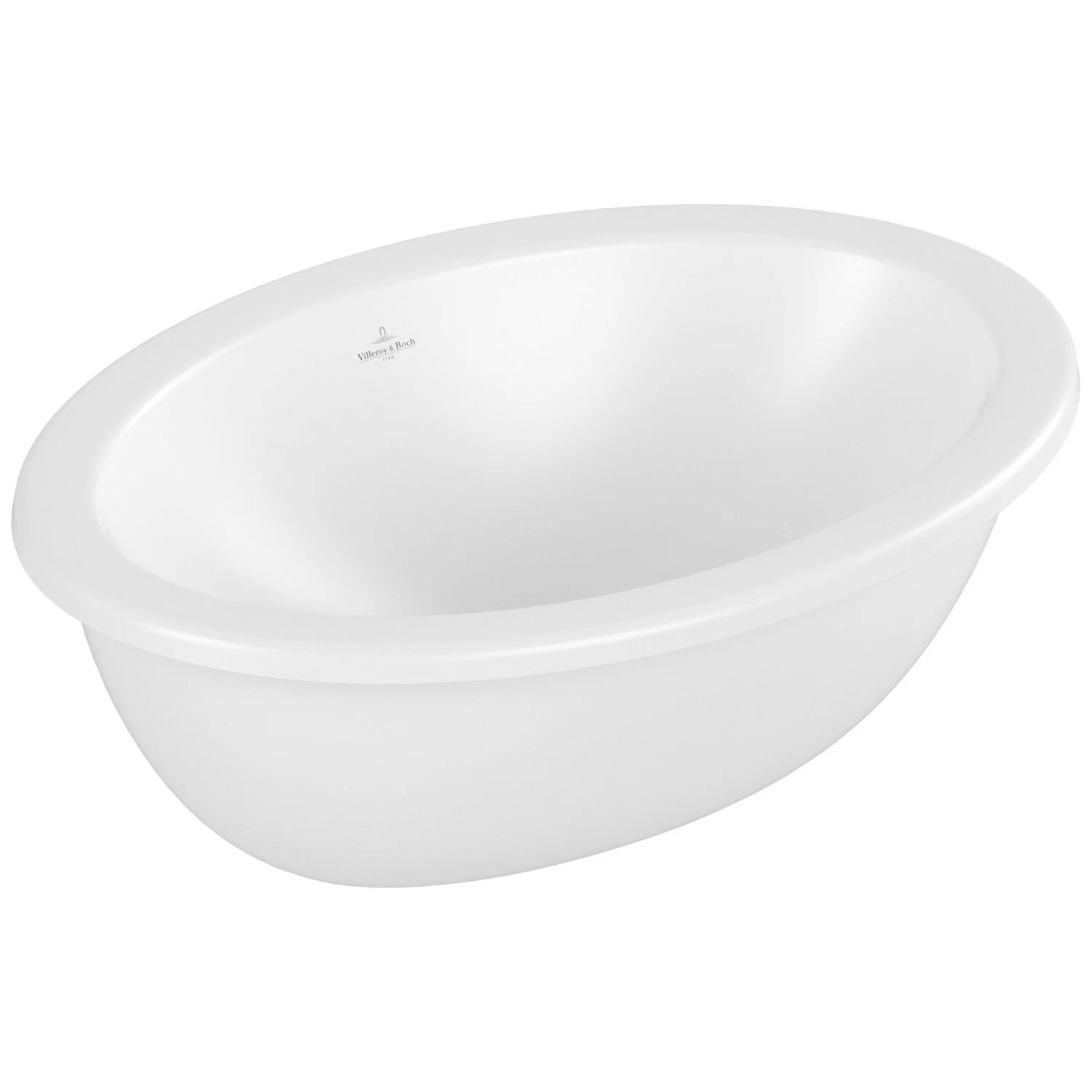 Biała umywalka z widokiem z boku, Villeroy & Boch