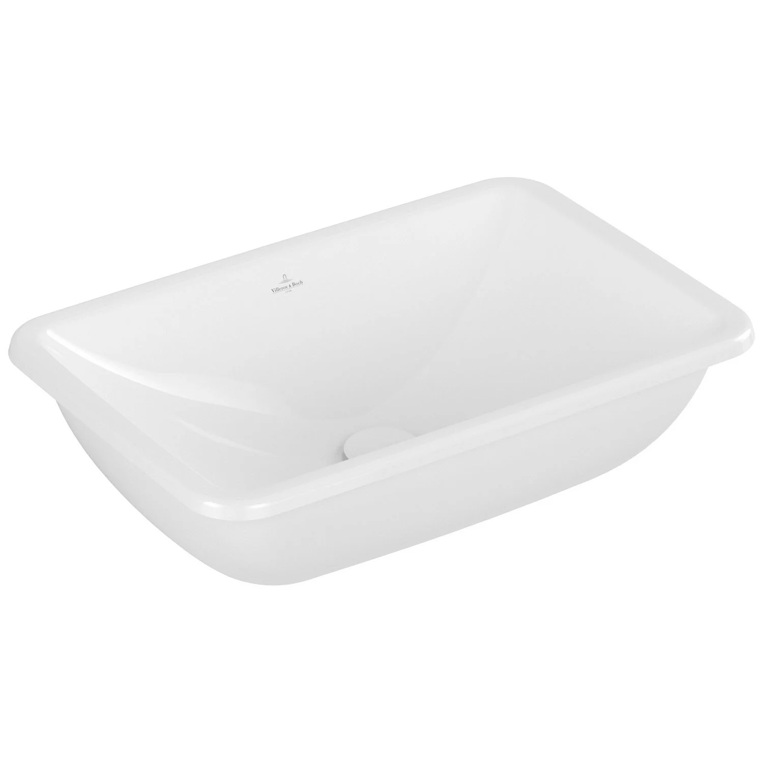 Biały zlew w widoku z boku, Villeroy & Boch