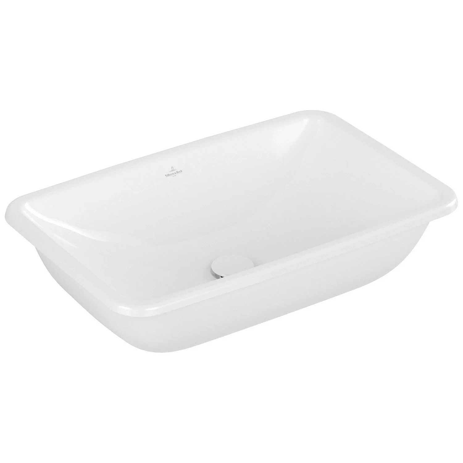 Biała umywalka z widokiem z boku, Villeroy & Boch