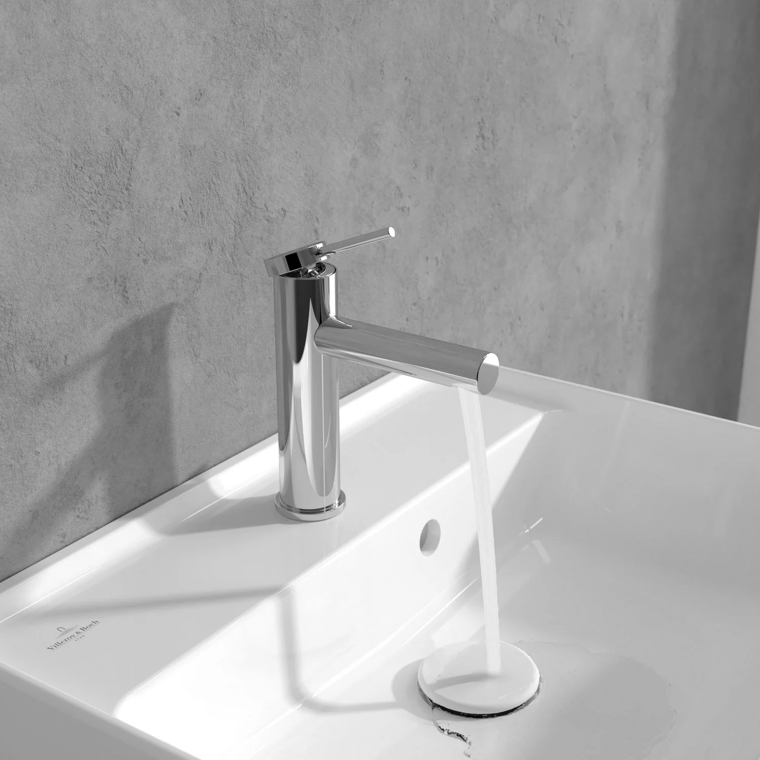 Chromowana bateria jednouchwytowa z strumieniem wody, Villeroy & Boch