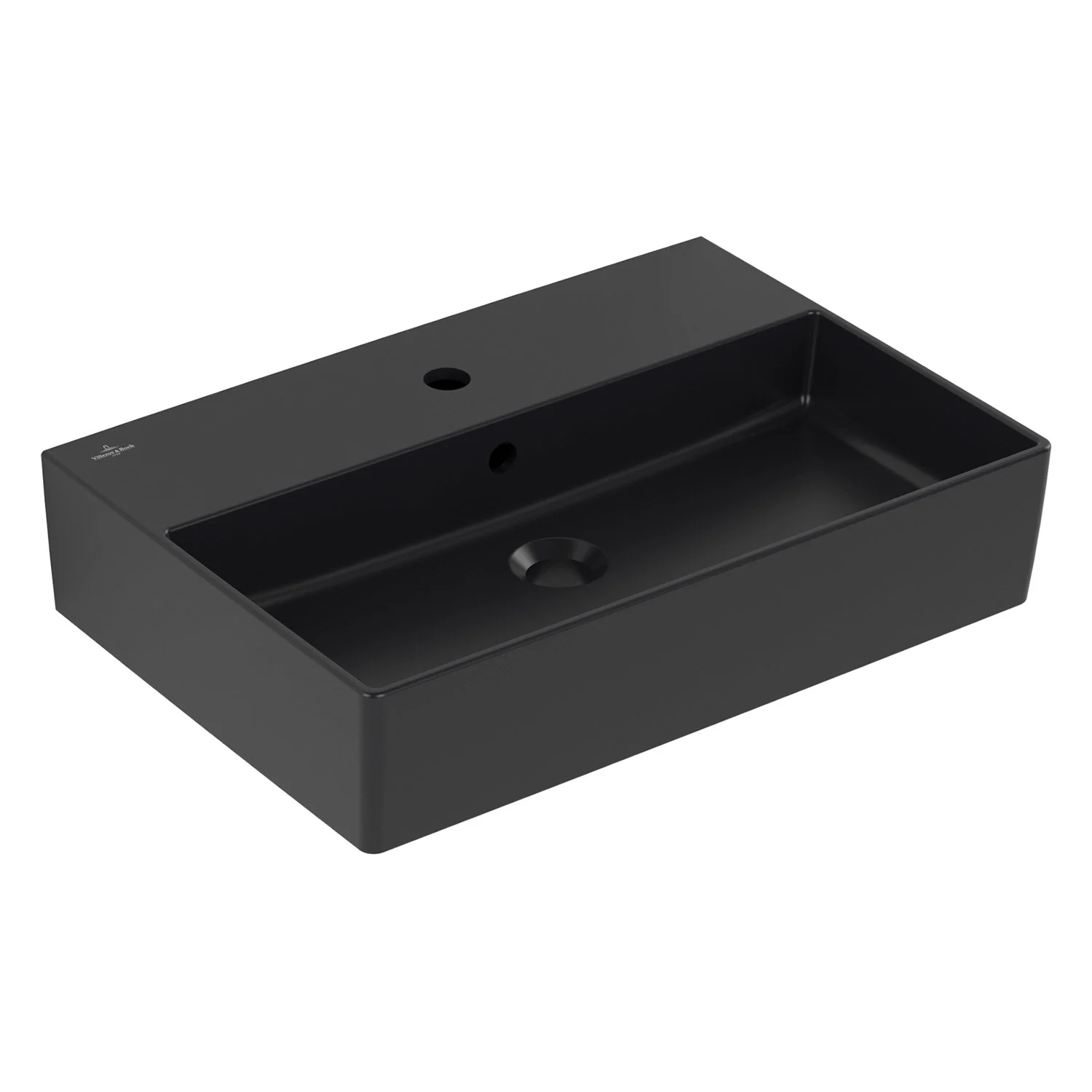 Czarny zlew z dwoma otworami, Villeroy & Boch